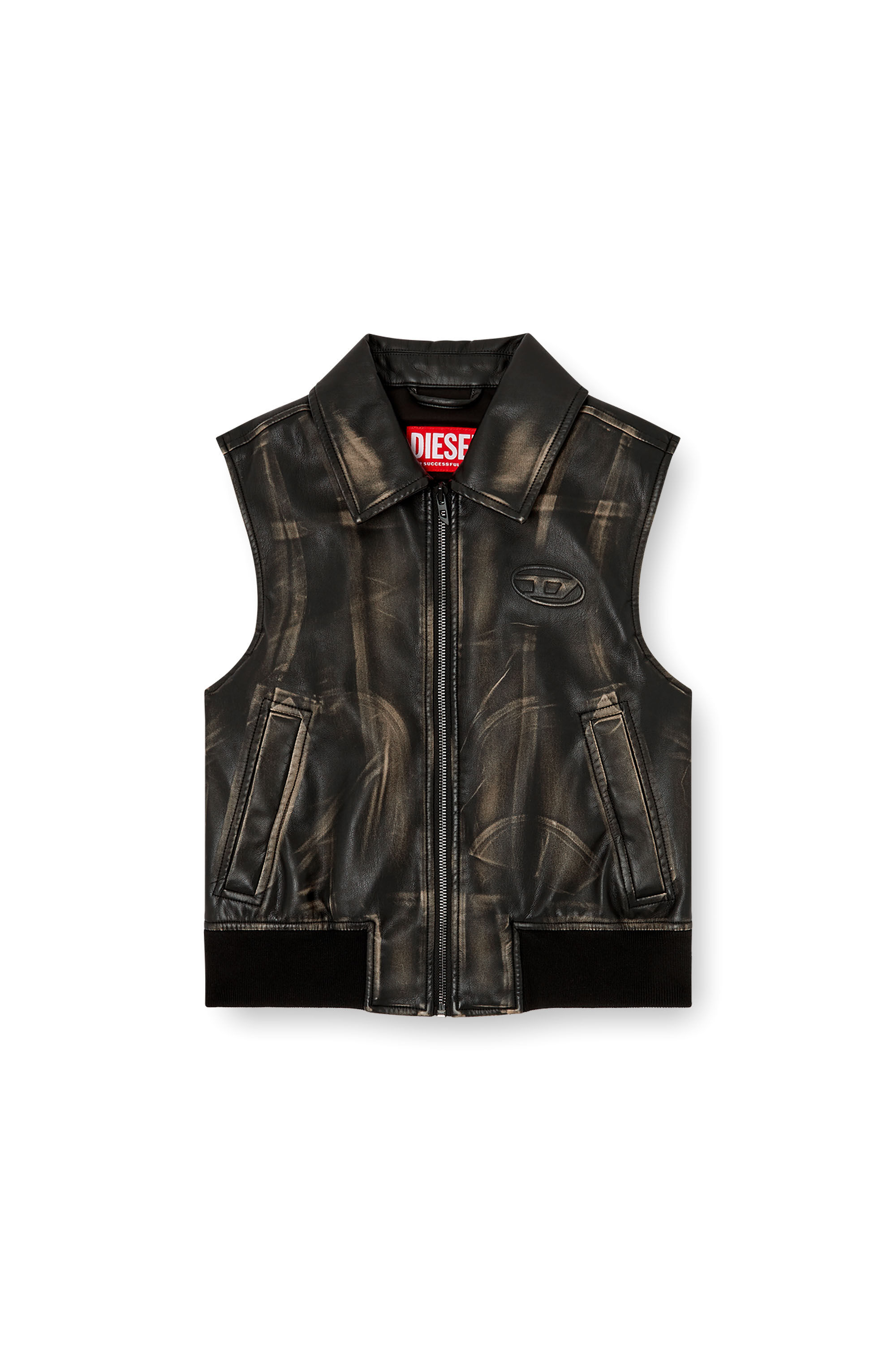 diesel スリーブレスジャケット G-INKO スリーブレスジャケット｜ブラウン｜ウィメンズ｜DIESEL