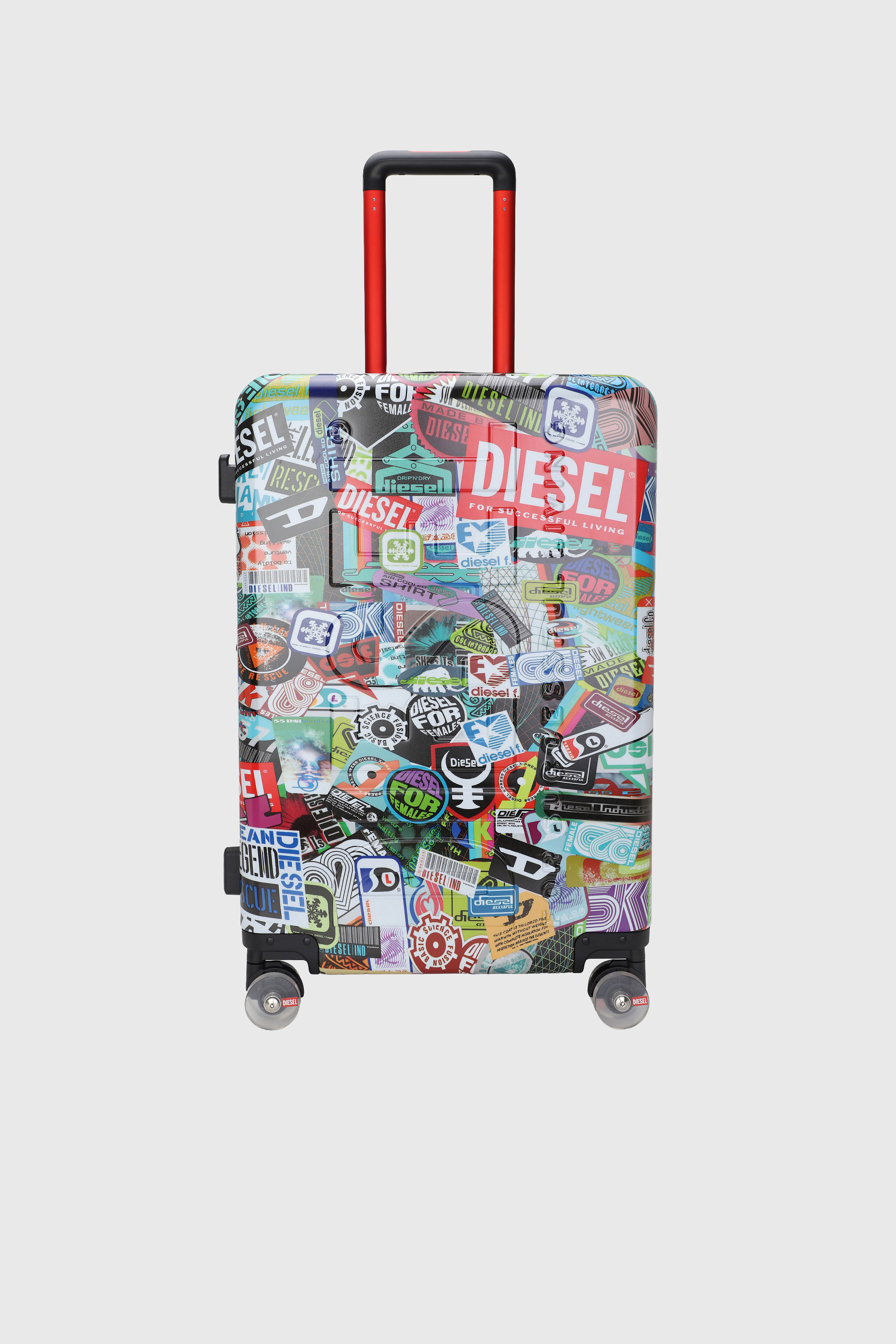 Diesel - DIESEL PC PRINTED TROLLEY-STICKERS- DSL0, Unisex's Sticker style suitcase size M in マルチカラー - 1