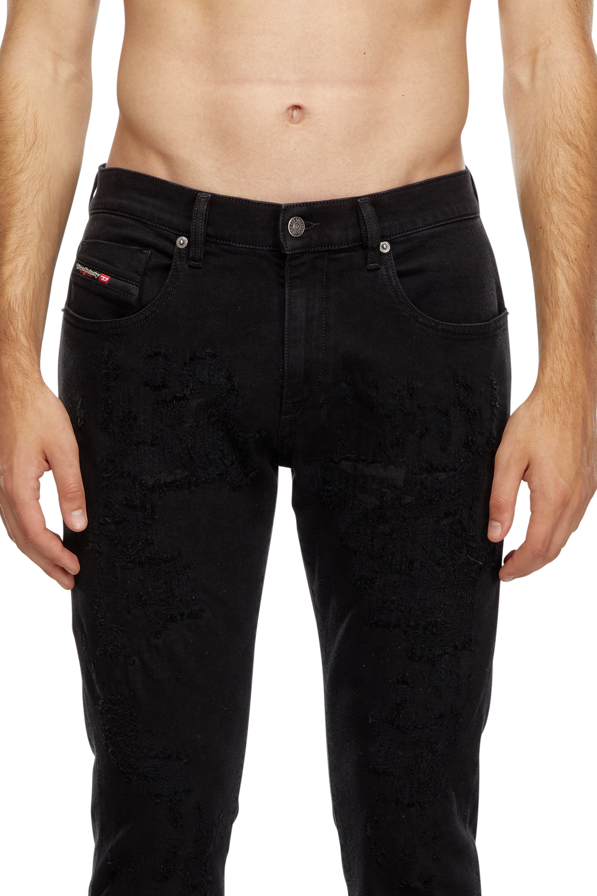 Diesel - Male's Slim Jeans 2019 D-Strukt 09K36, ブラック/ダークグレー - 4