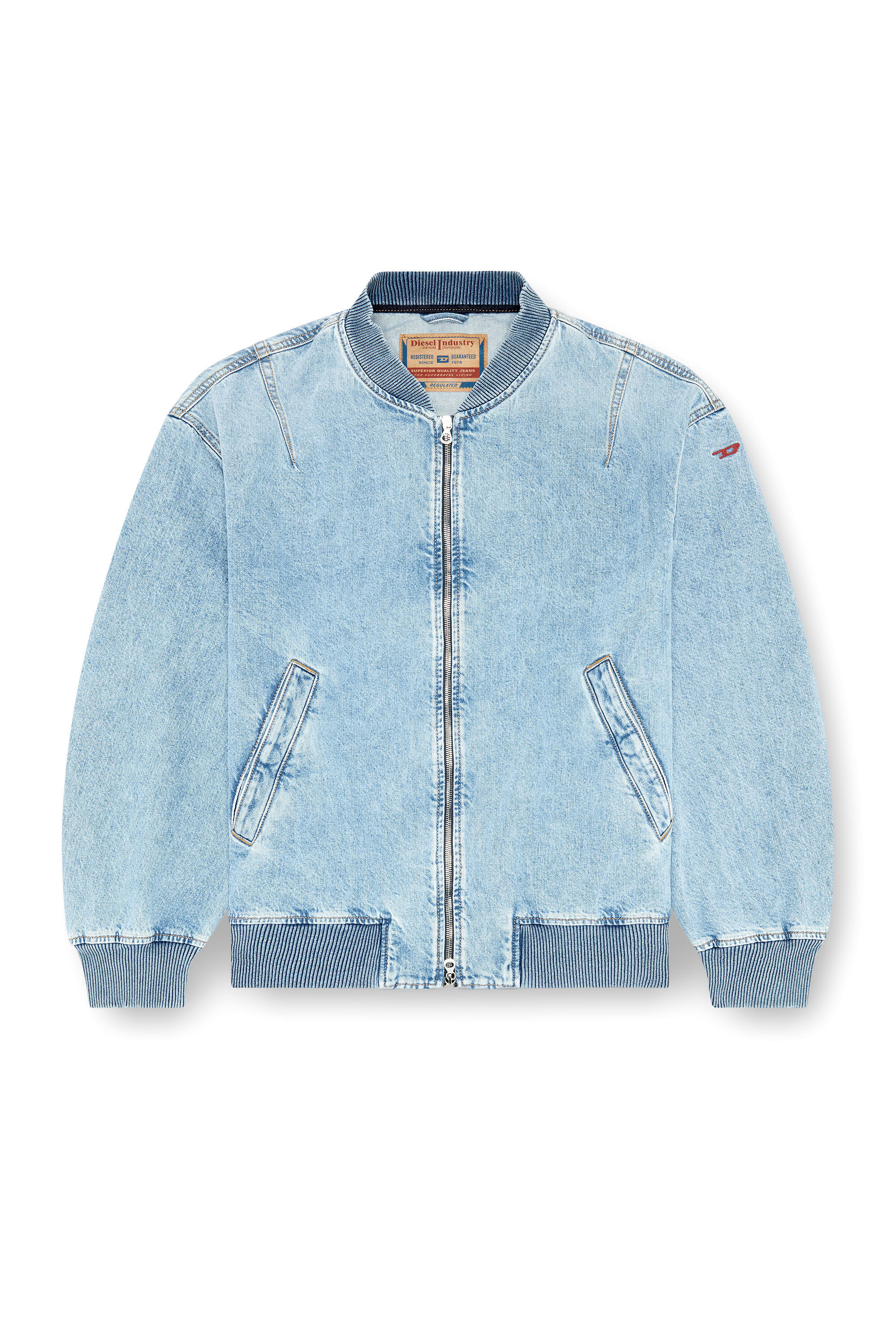 Diesel - D-VINZ, Male's Bomber jacket in denim in ライトブルー - 2