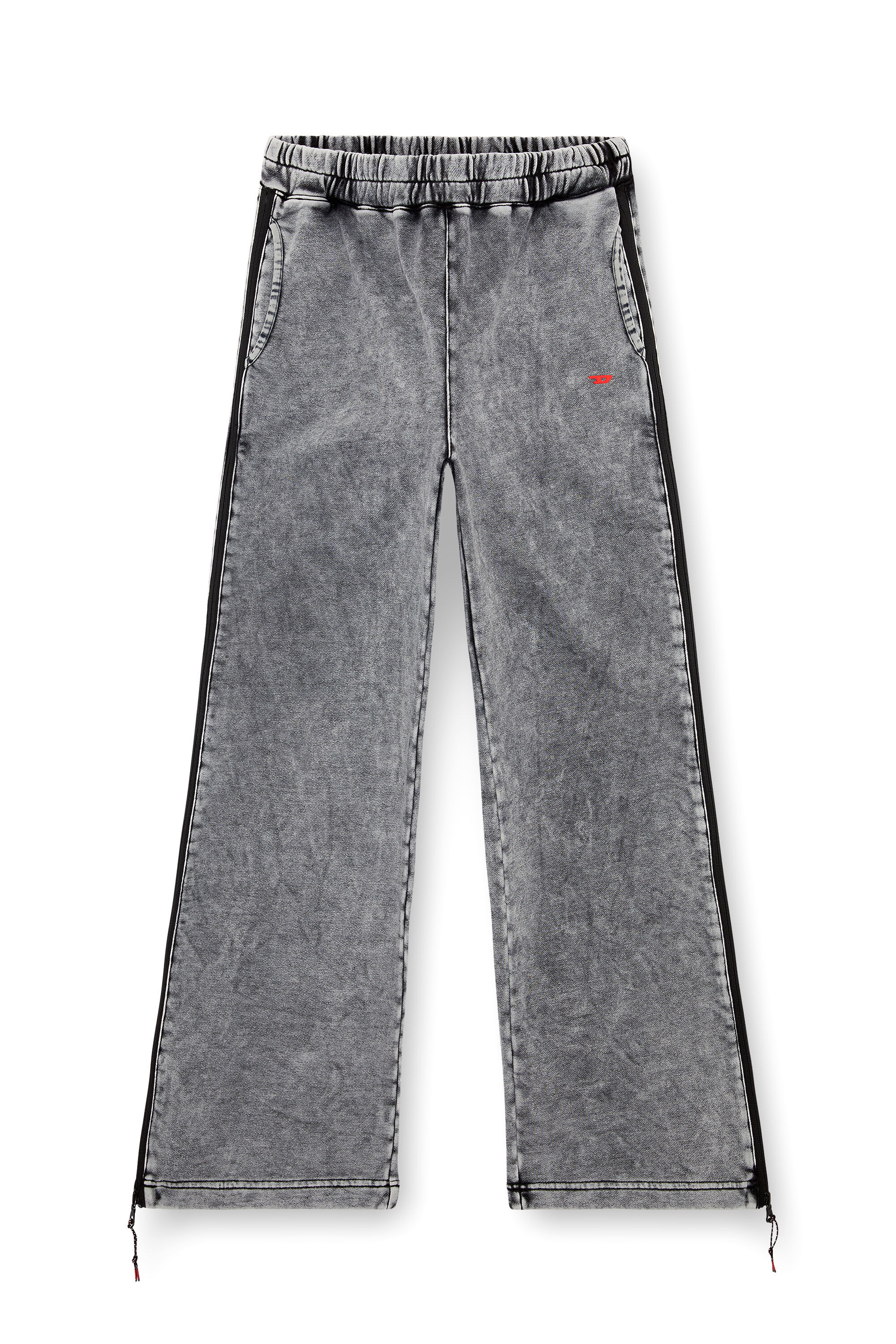 AWSB-DELANEY-HT51 Faded track pants with zip sides｜グレー｜ウィメンズ｜DIESEL