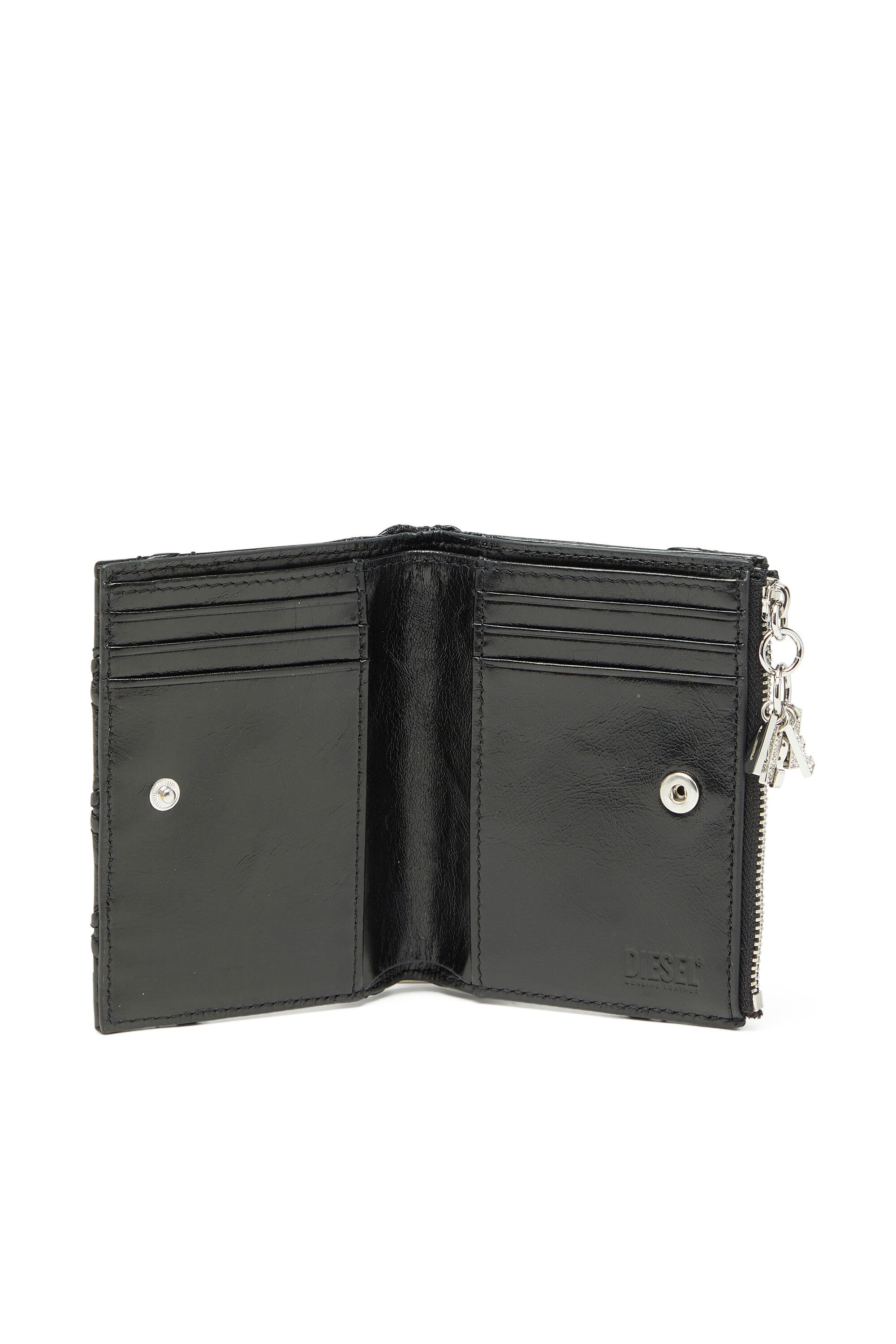 Diesel - D-CHARMS BI FOLD ZIP II, Female's 二つ折りウォレット in ブラック - 3