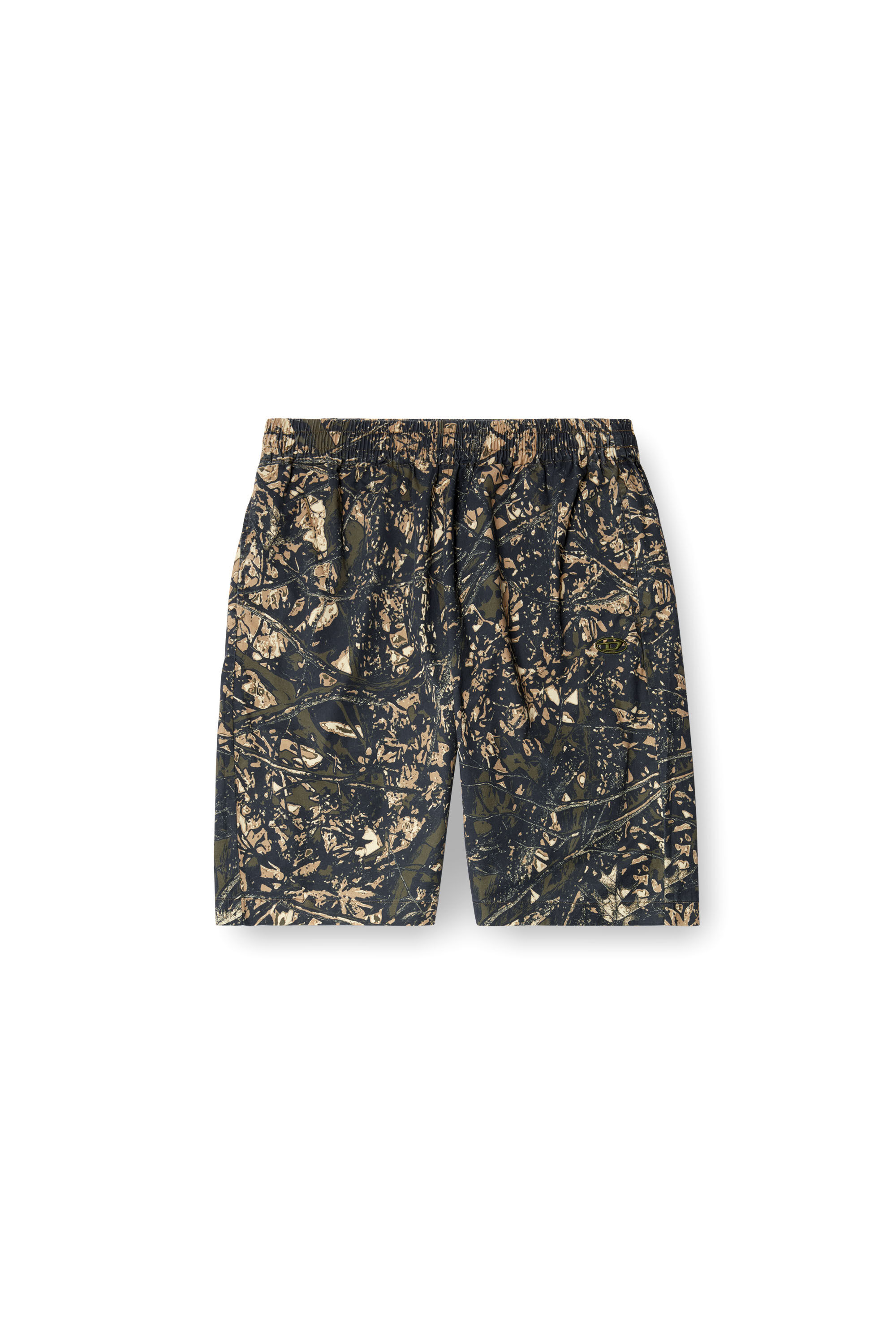 Diesel - P-OPWIK-C, Male's Knee-length shorts with camo print in ブラウン/グリーン - 2