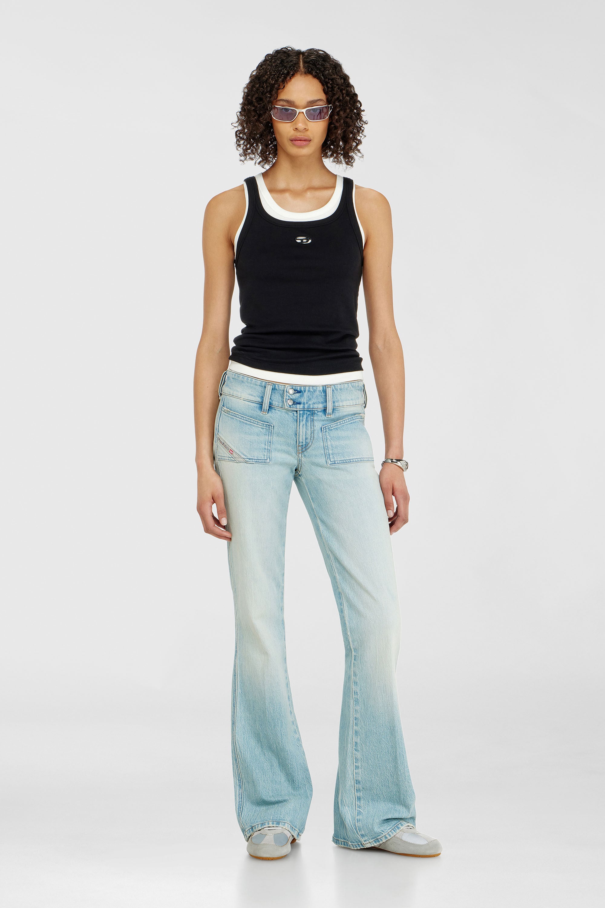 Diesel - D-MILE LOW II W, Female's ローカットスニーカー in ライトブルー - 1