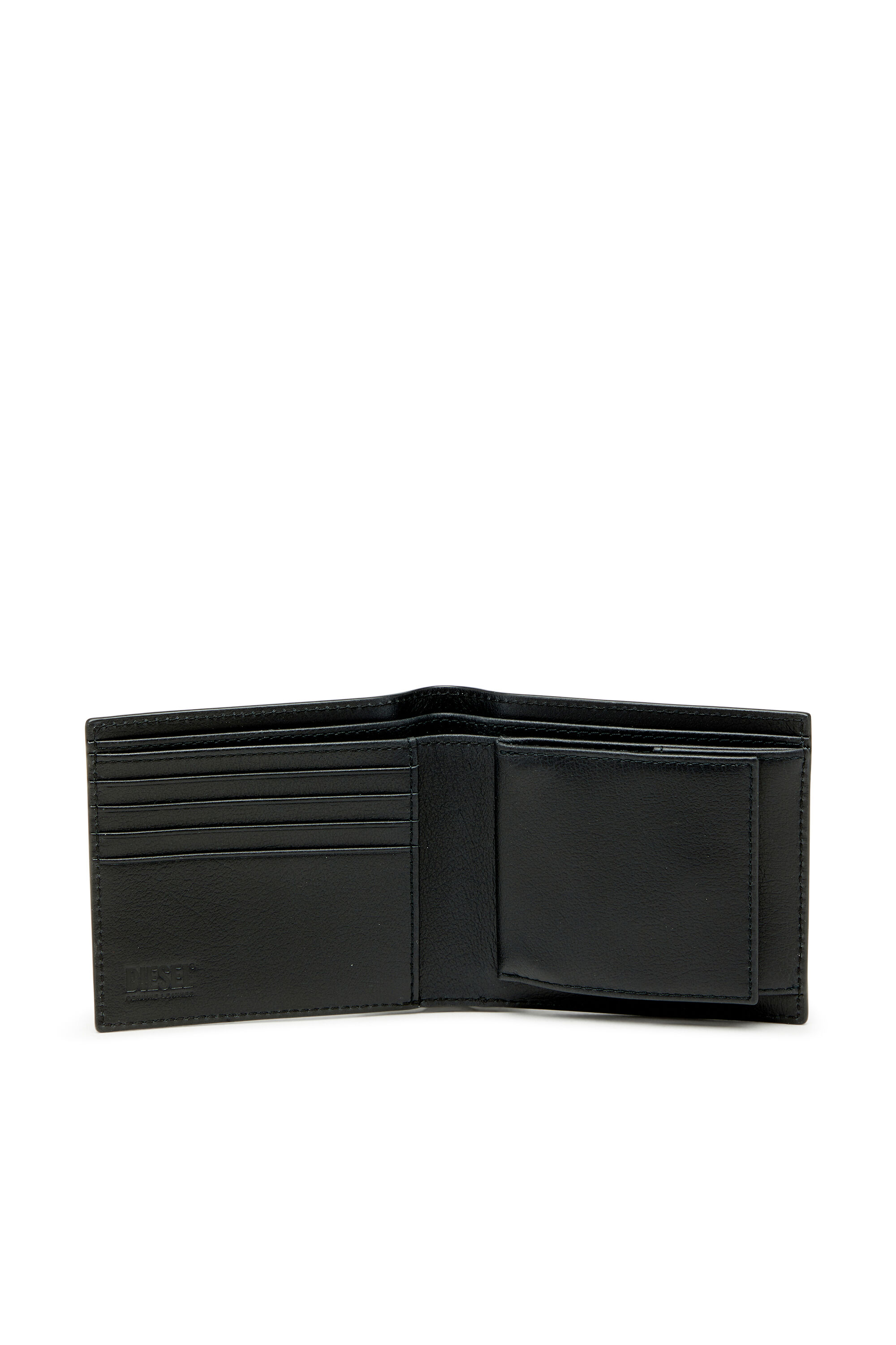 Diesel - MONOGRAM BI-FOLD COIN S 3D, Male's 二つ折りウォレット in ブラック - 3