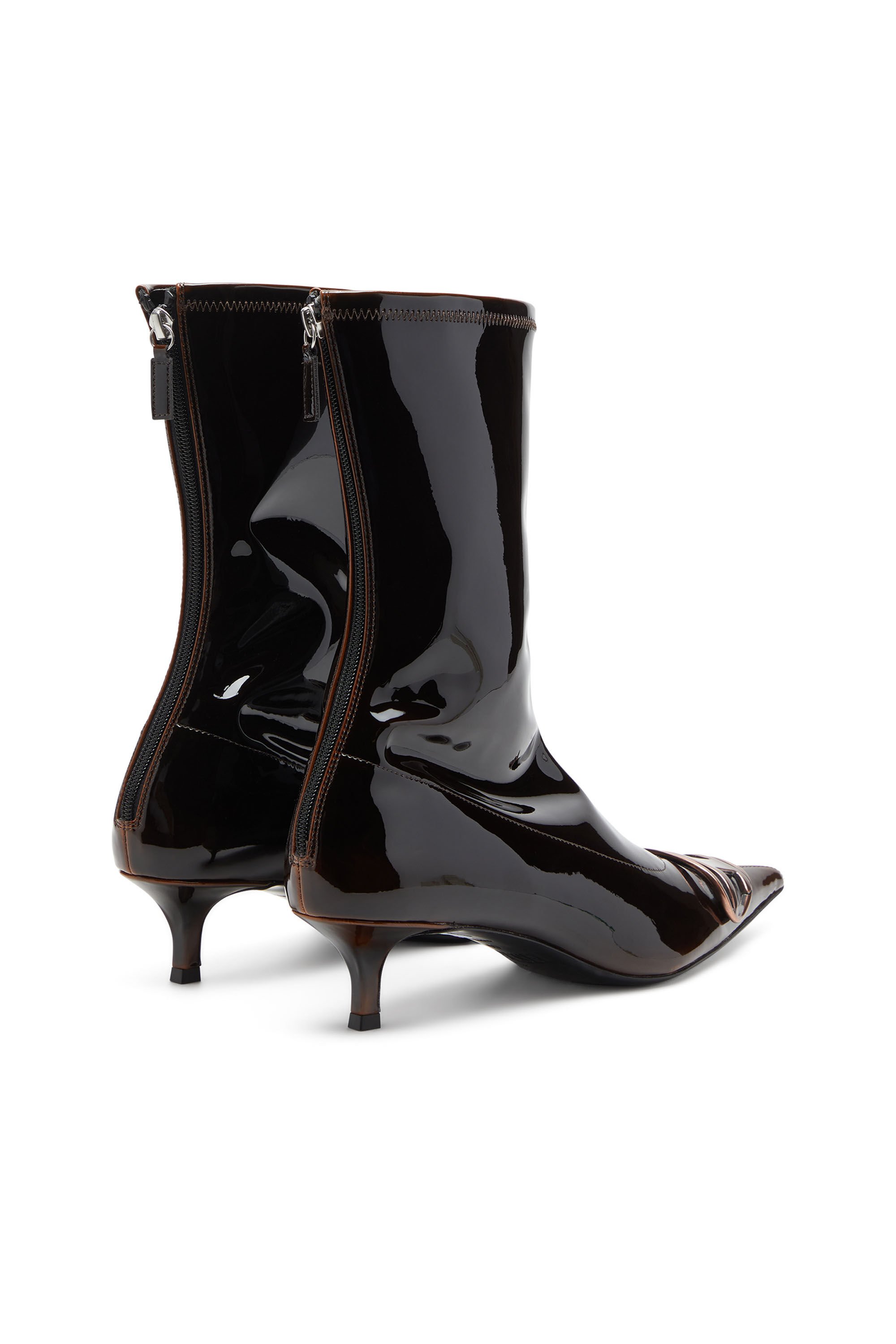 Diesel - D-VENUS KITTIE BT, Female's D-Venus-Ankle boots in liquid PU in ブルー/ブラウン - 3