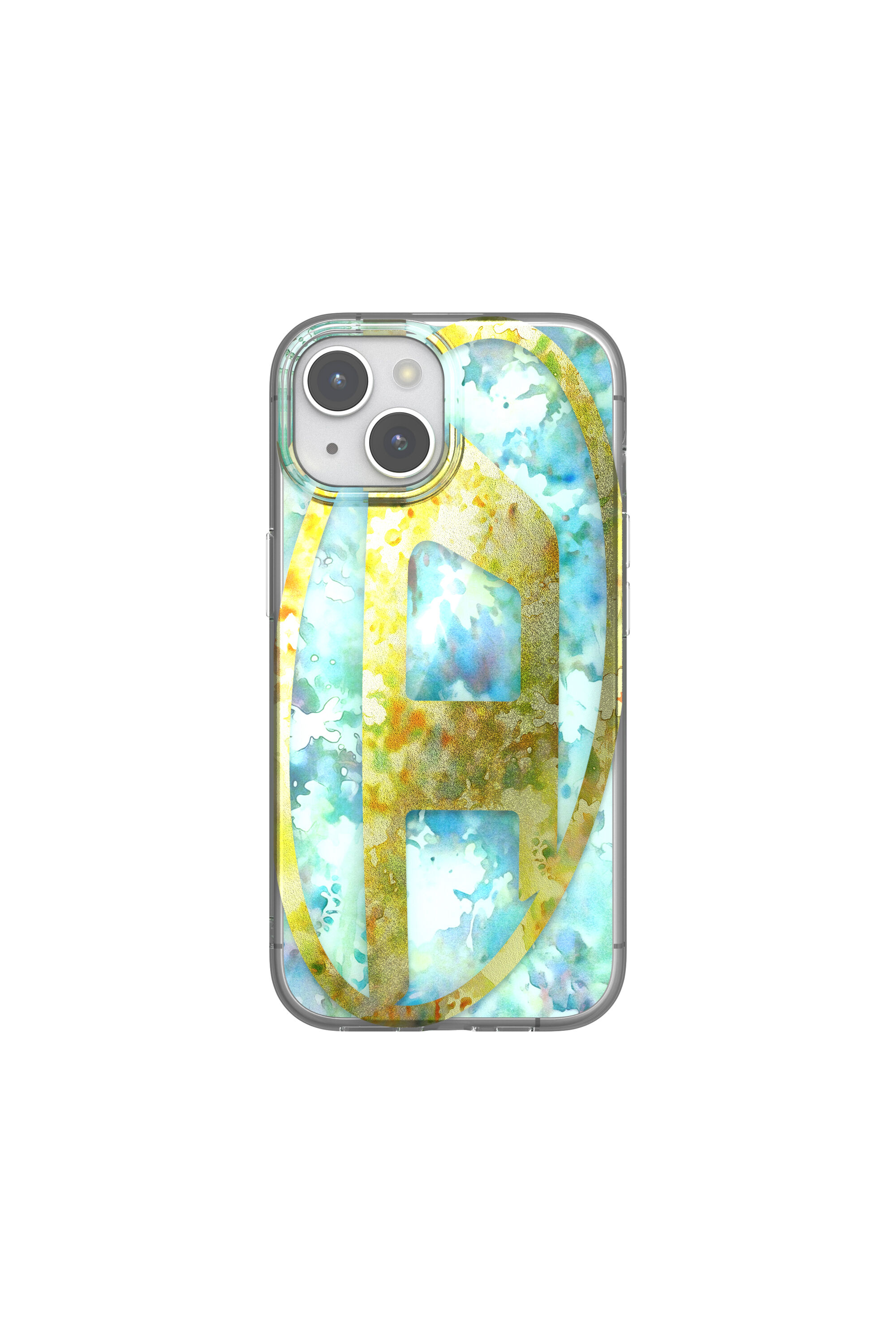 Diesel - 60063 AOP CASE, Unisex's iPhone 15 in イエロー/ブルー - 2