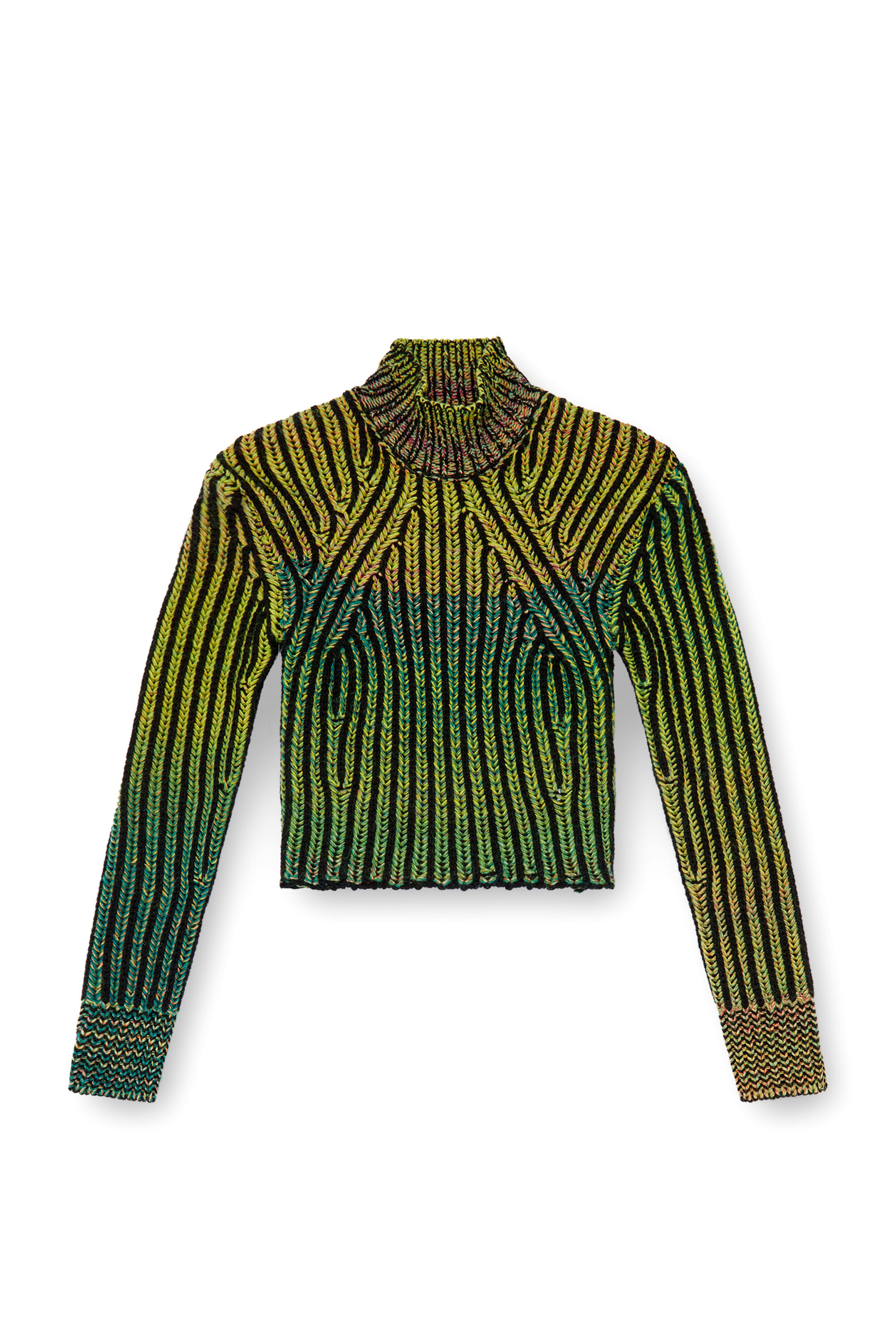 M-ORKID Cropped turtleneck in dégradé knit｜グリーン｜ウィメンズ｜DIESEL