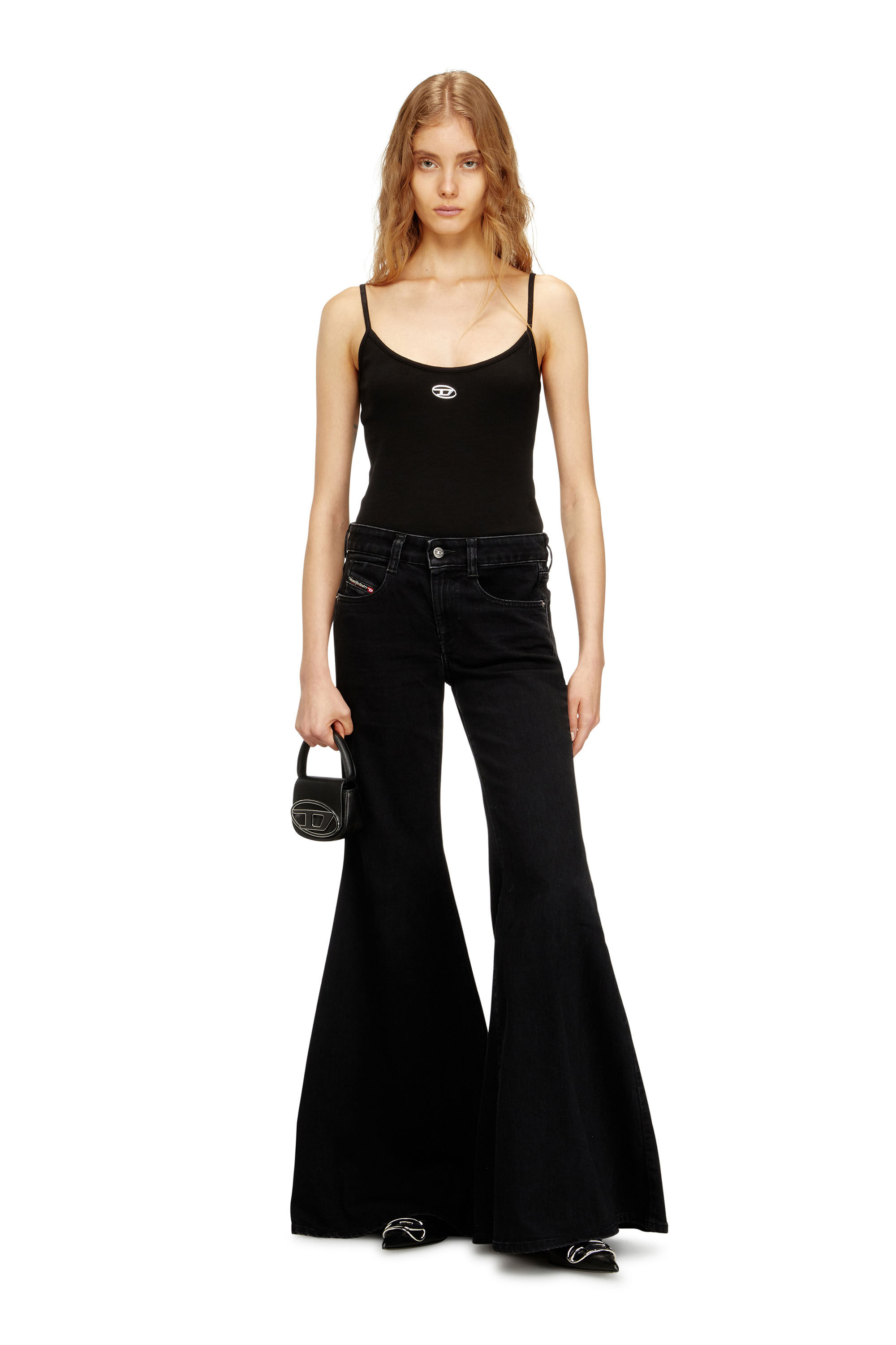 Diesel - 1DR XS, Female's カウレザーショルダーバッグXS in ブラック - 1