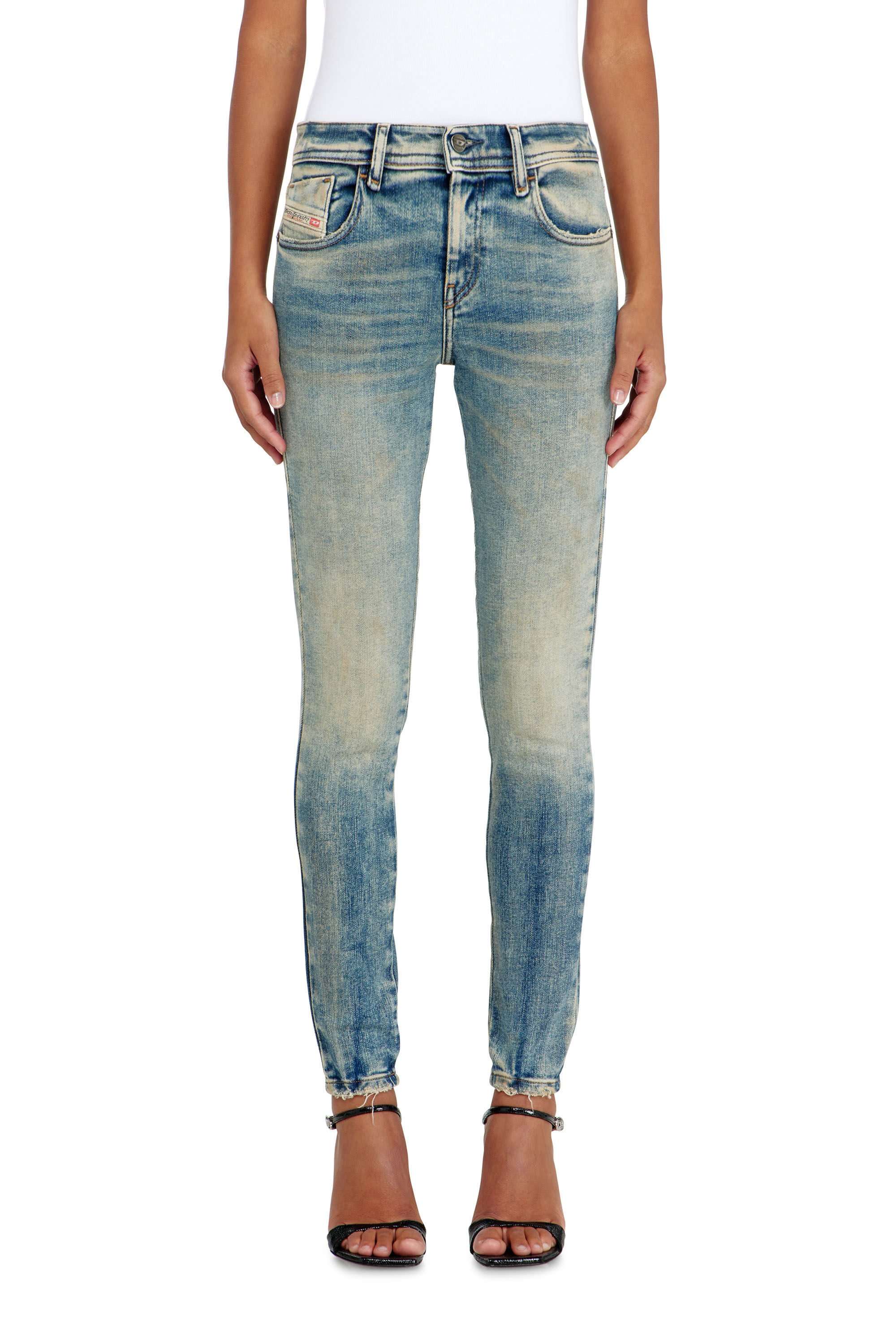 Diesel - Female's Skinny Jeans 2017 Slandy 09P73, ミディアムブルー - 4