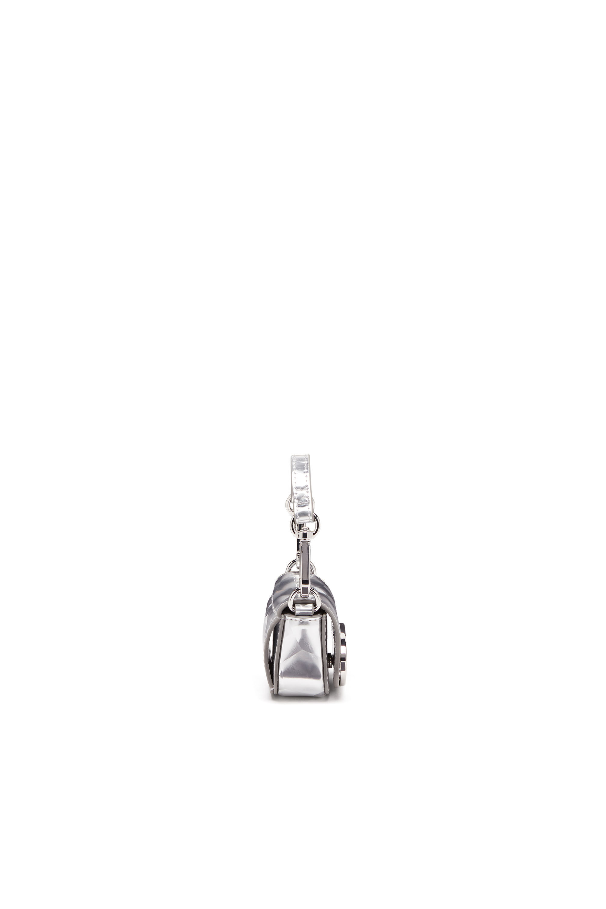 Diesel - 1DR XXS, Female's Iconic micro bag charm with mirror effect in シルバー - 3
