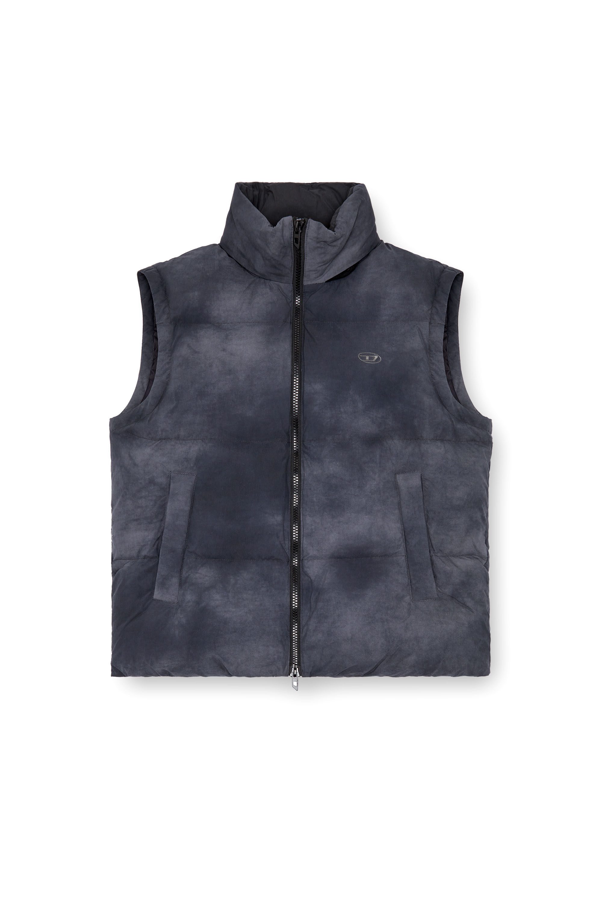 W-RAVEEL-SL Down vest with cloudy effect｜グレー｜メンズ｜DIESEL