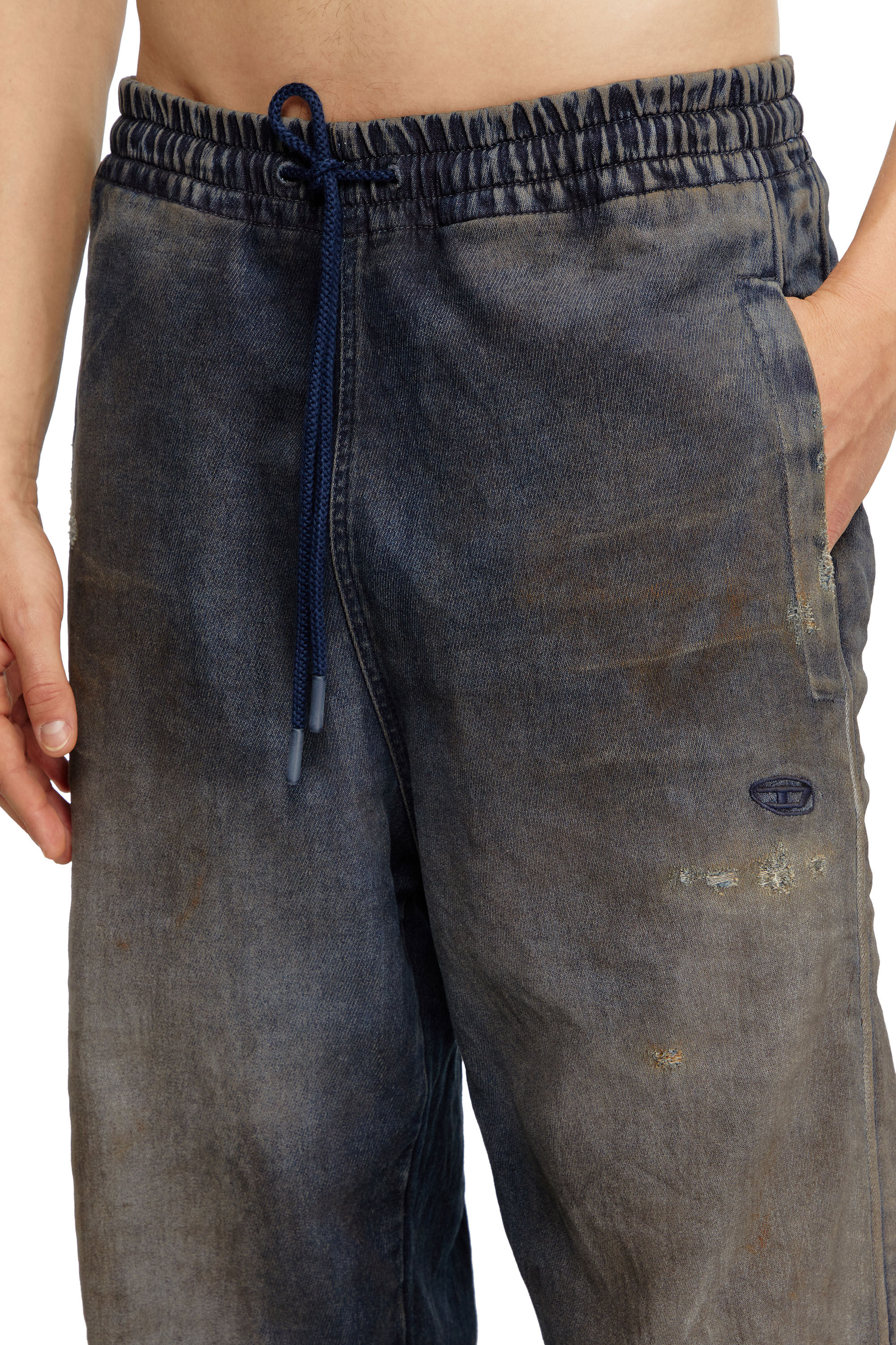 Diesel - Male's Relaxed D-Martyans Track Denim 068LV, ダークブルー - 5