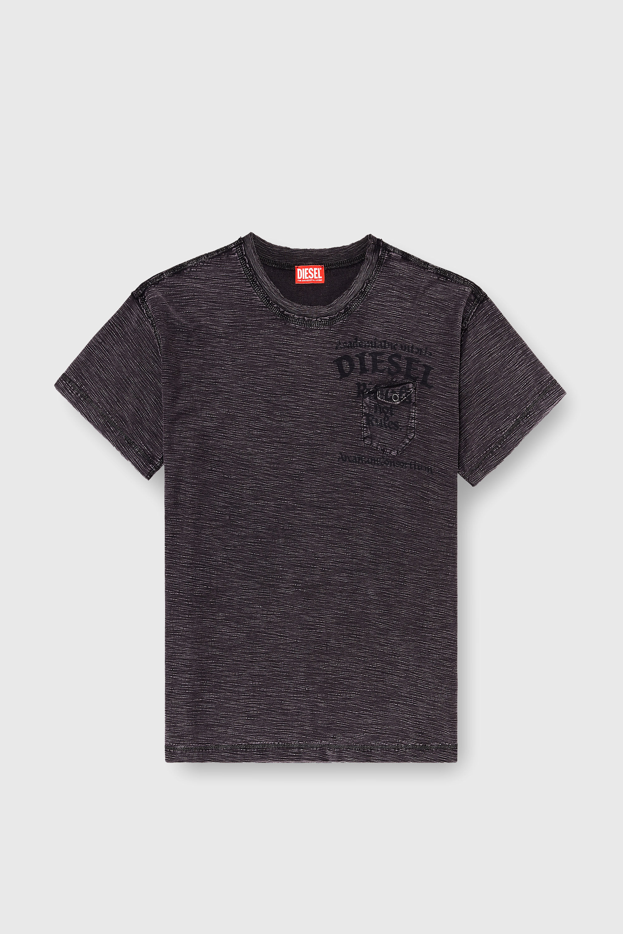 Diesel - T-ARDY, Male's Tシャツ in ダークグレー - 2