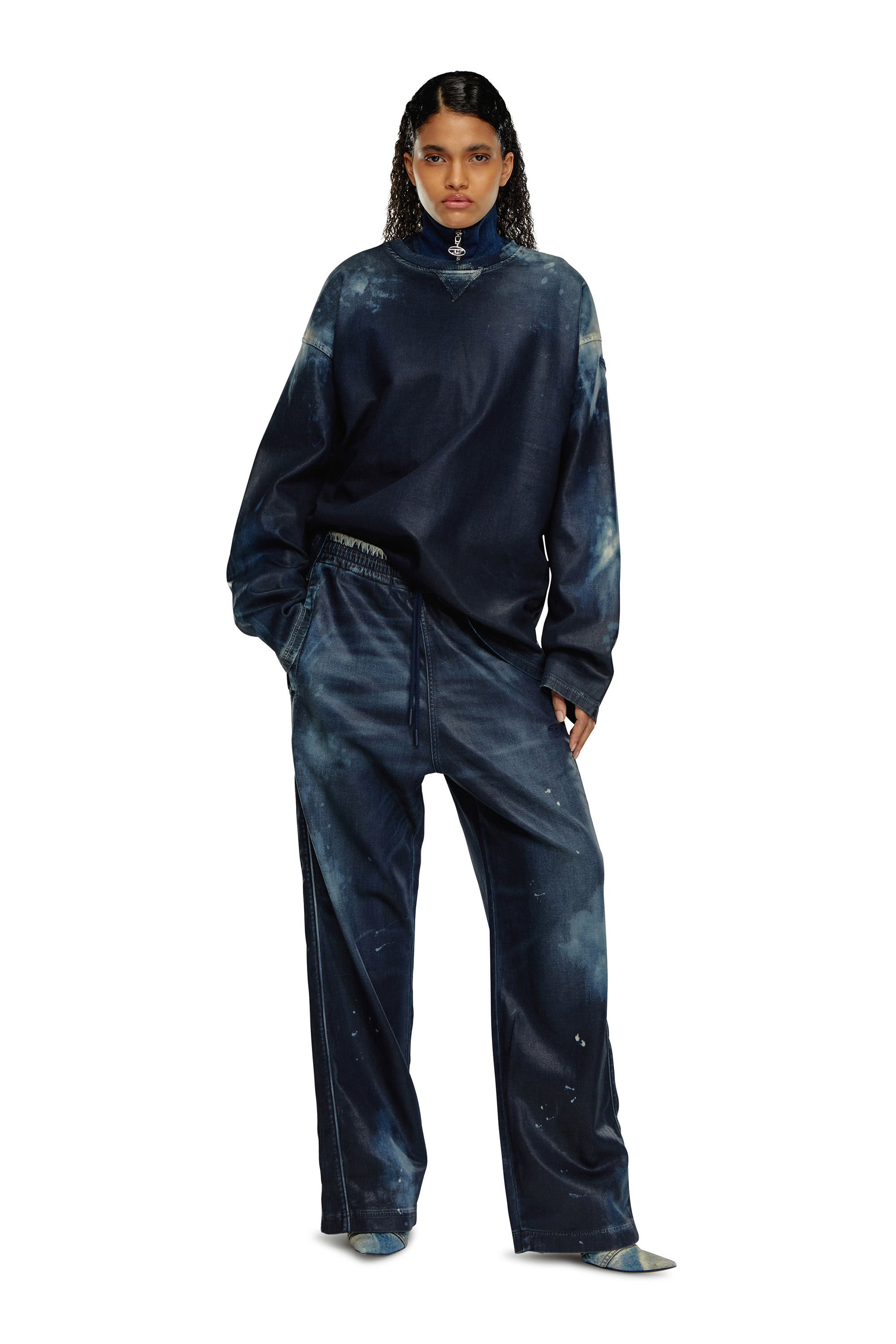 Diesel ユニセックス デニム D-Martians Track Denim ワイド バギー 
