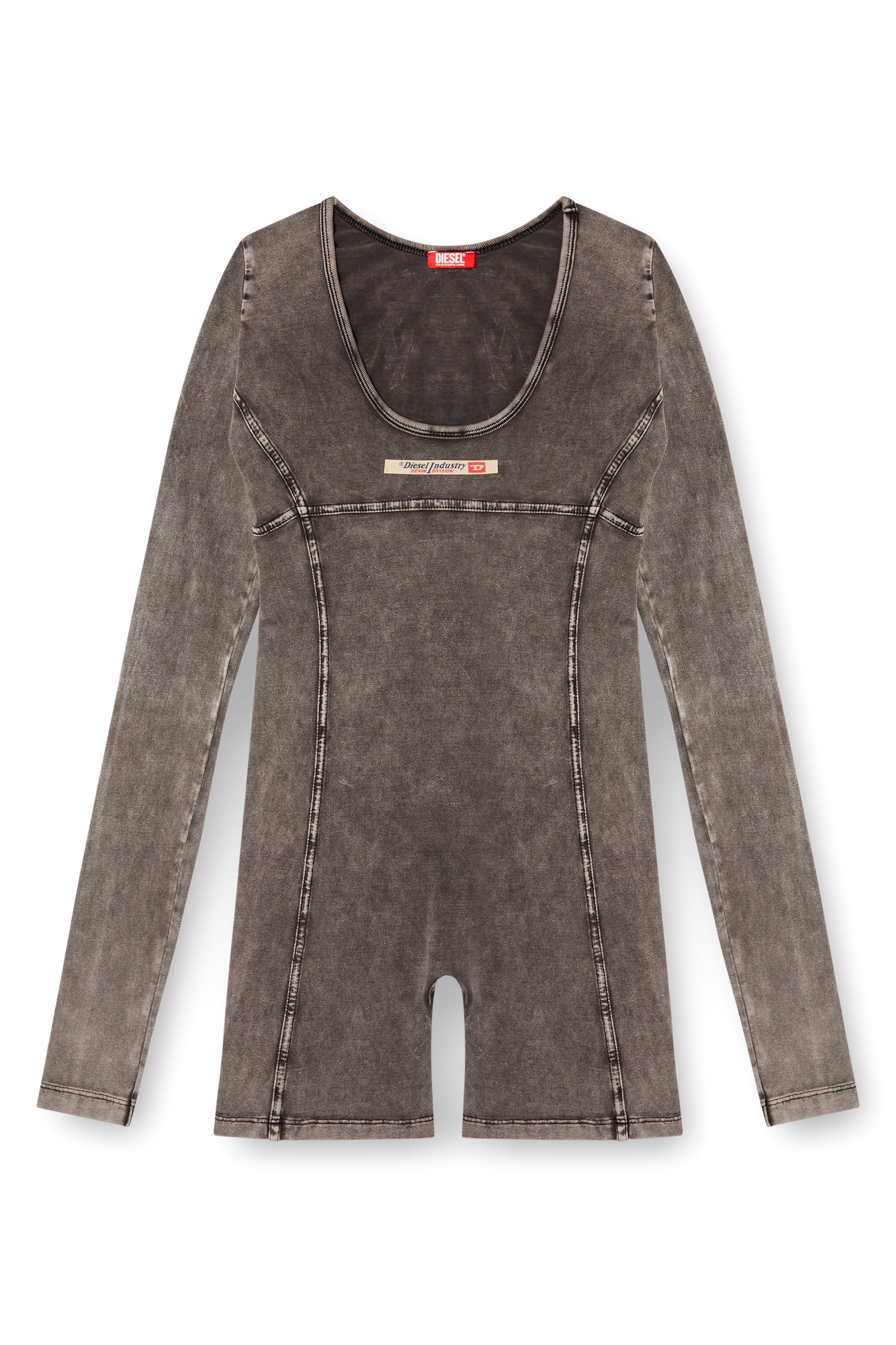Diesel - PHOEBE-DNM, Female's Bodysuit in denim-effect jersey in ダークグレー - 1