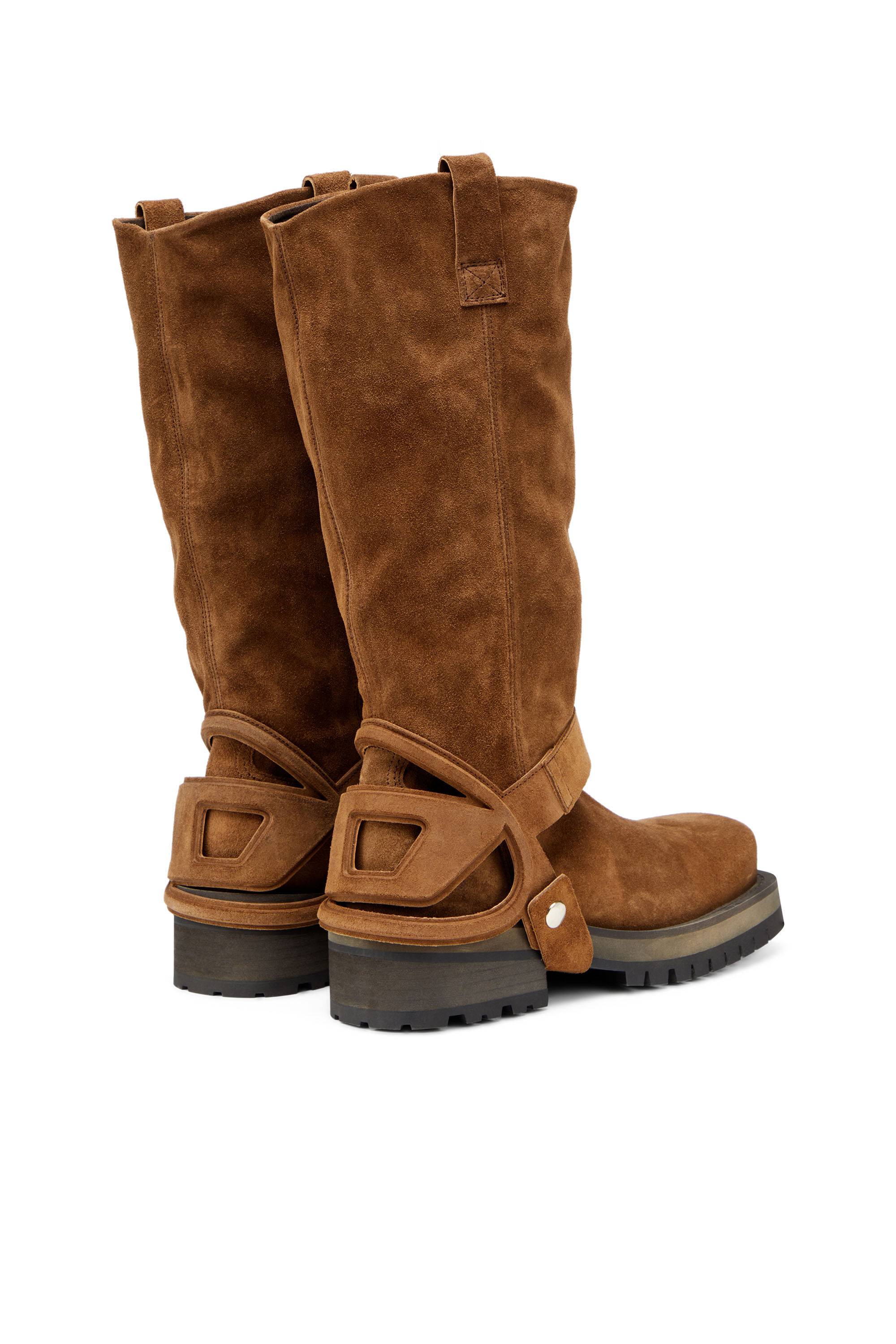 Diesel - D-TEXAN 2IN1 CH, Female's D-Texan-High and low Texan biker boot in ブラウン - 3