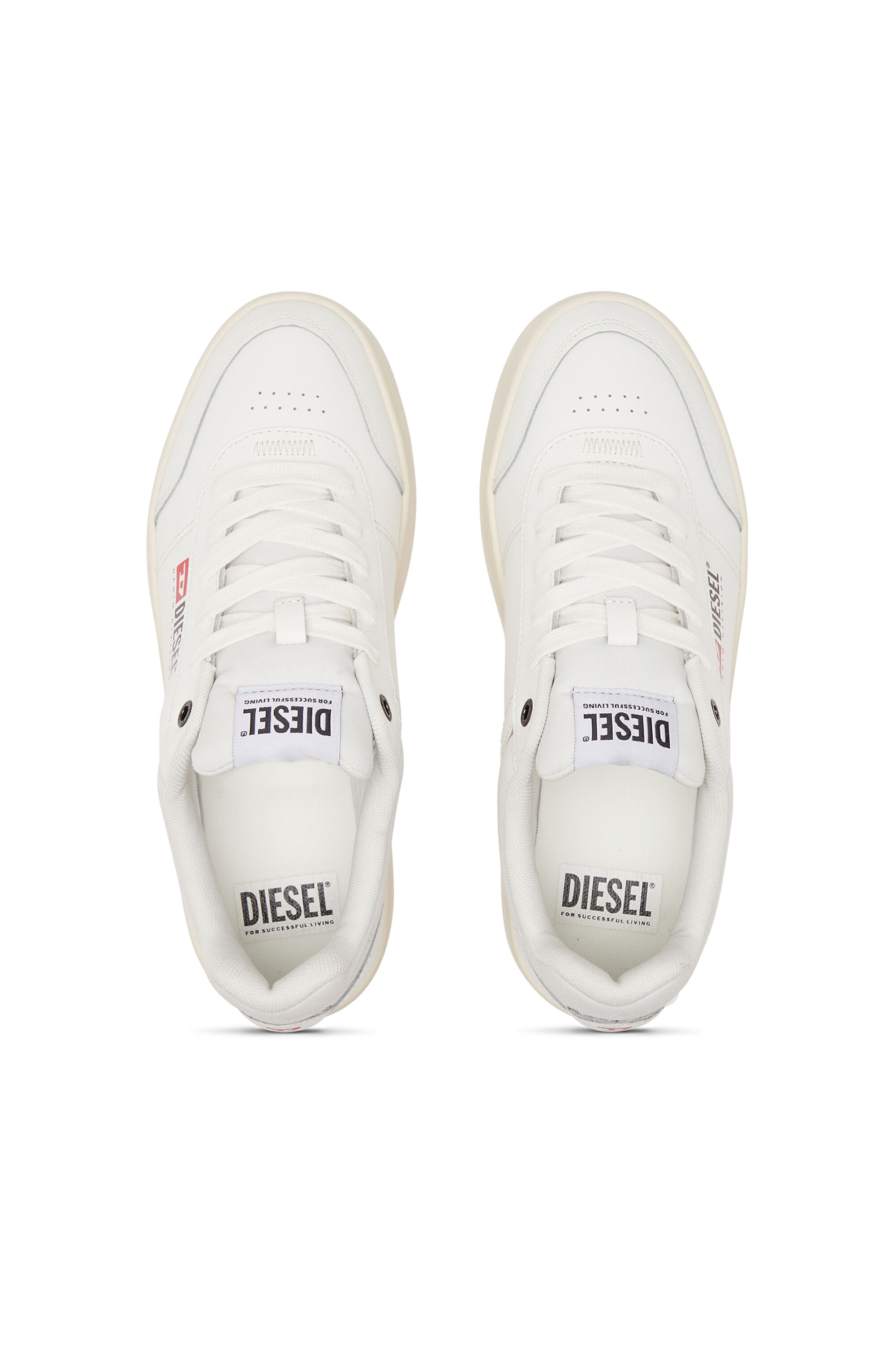 Diesel - S-ATHENE BOLD VTG W, Female's S-Athene-Retro platform sneakers in leather in ホワイト - 6