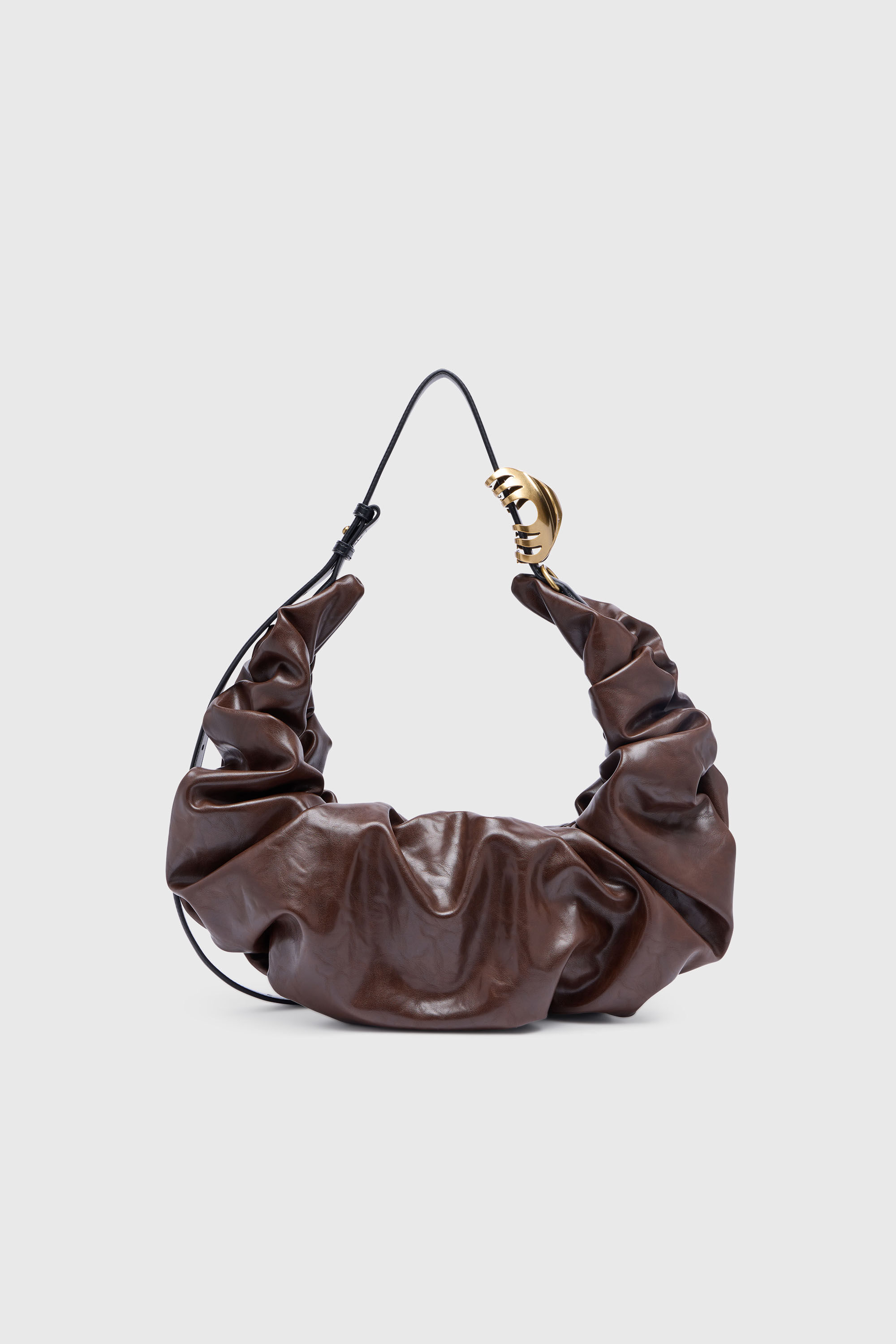 GRAB-D HOBO L ホーボーバッグ L｜ブラウン｜ウィメンズ｜DIESEL
