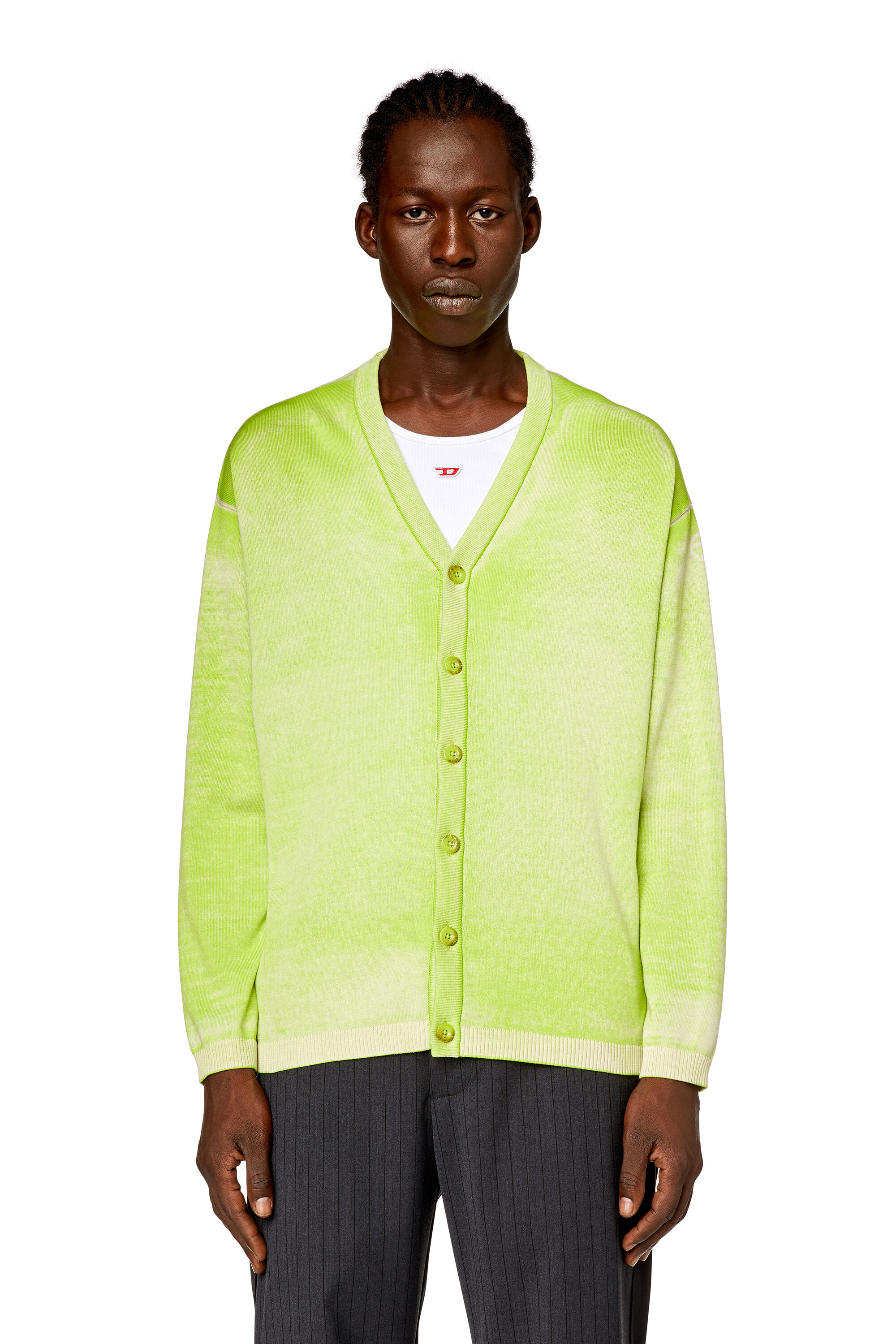 K-LARENCE-CARDIGAN-B ニット カーディガン｜グリーン｜メンズ｜DIESEL