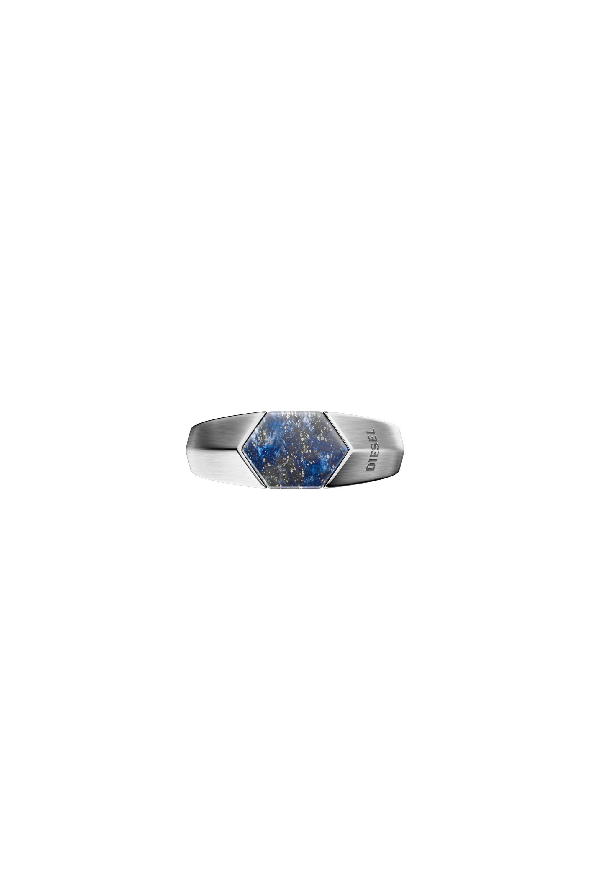 Diesel - DX1712040, Unisex's Lapis Signet Ring in シルバー/ブルー - 3
