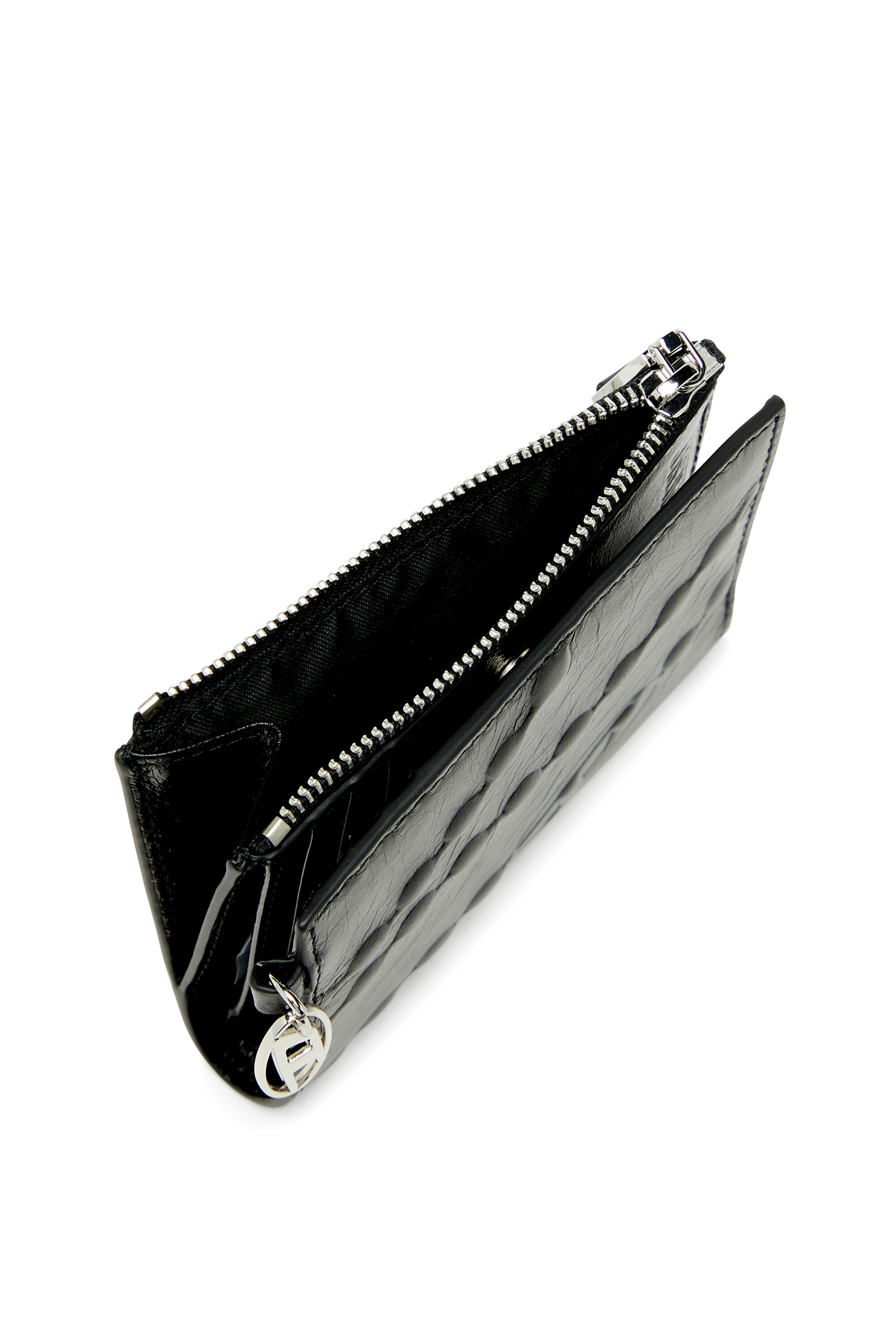 Diesel - OVAL-D BI FOLD ZIP II, Female's 二つ折りウォレット in ブラック - 4