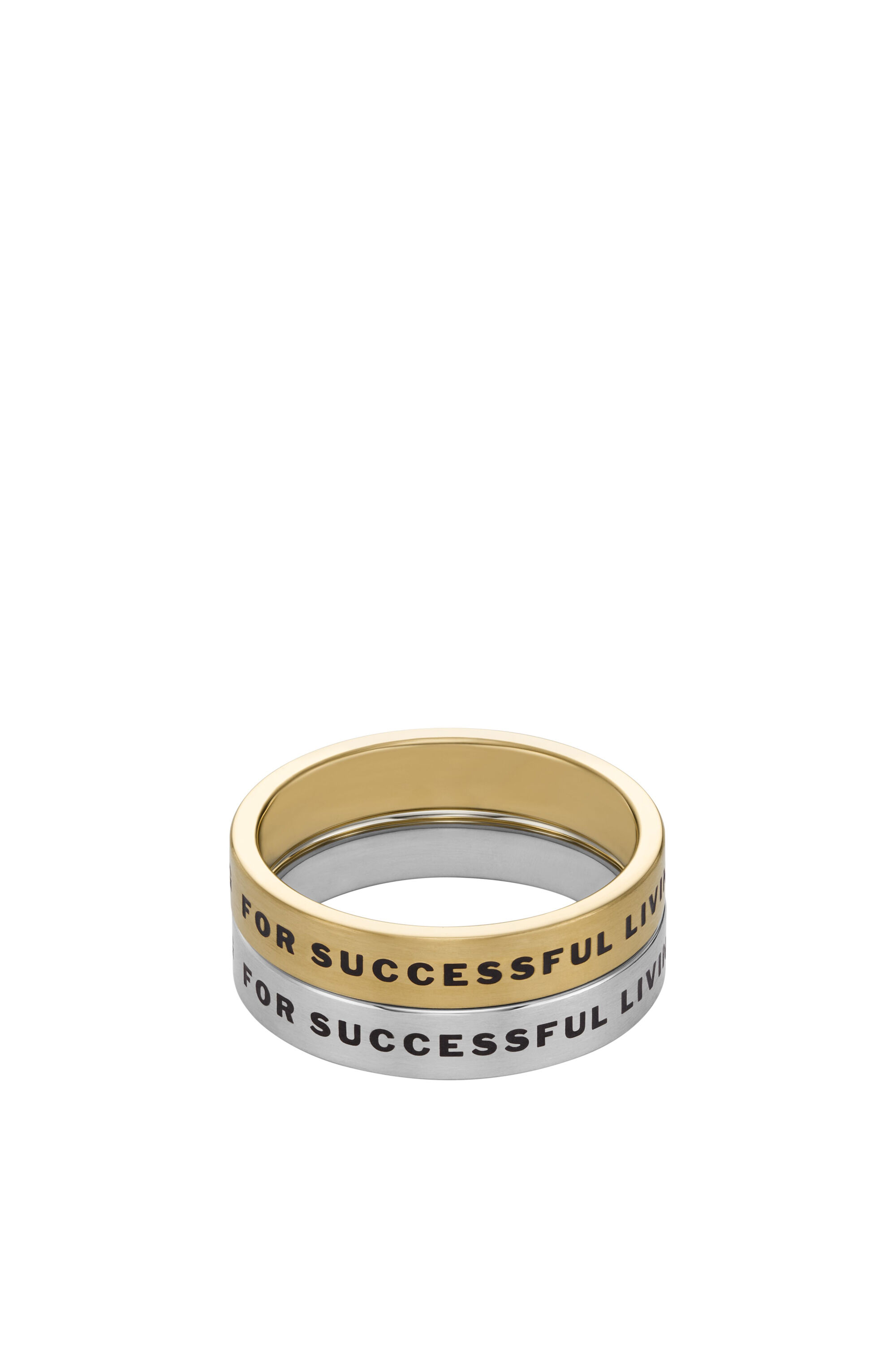 Diesel - DX1442SET, Unisex's Band Rings Set in ゴールド/ホワイト - 2