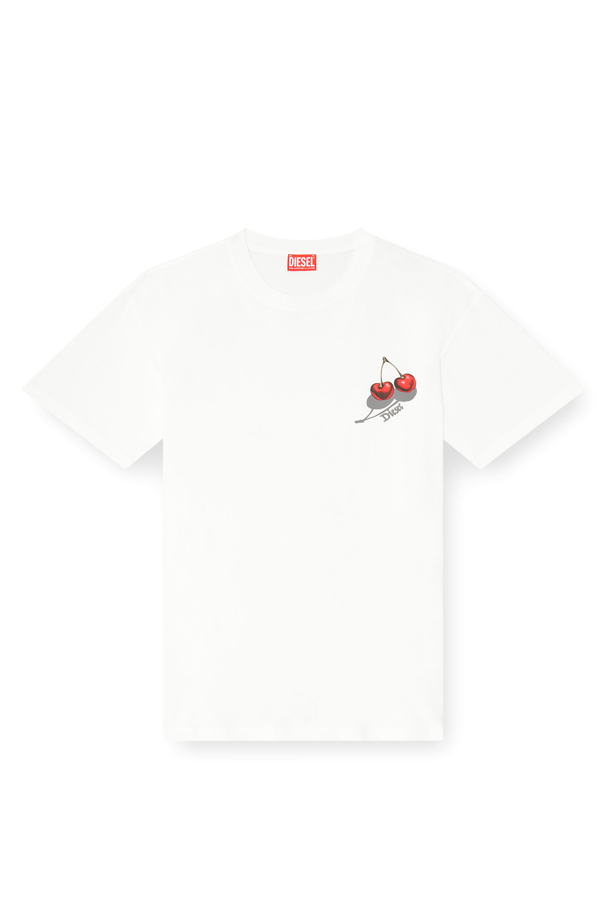Diesel - SV-T-NORM-CHER, Unisex's Cotton T-shirt with cherry graphic in ホワイト - 2