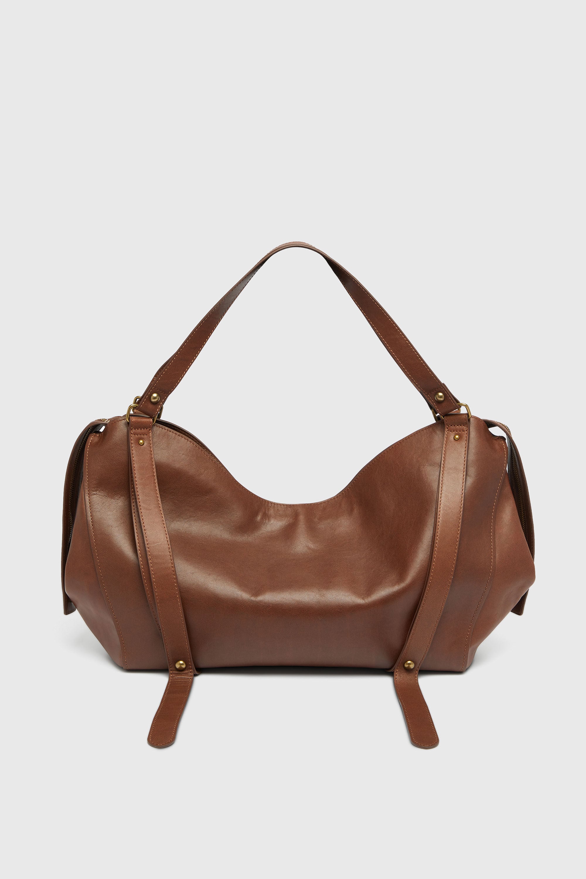 Diesel - D-ONE TOPHANDLE L, Unisex's D-One-Large top-handle bag in treated leather in ブラウン - 3