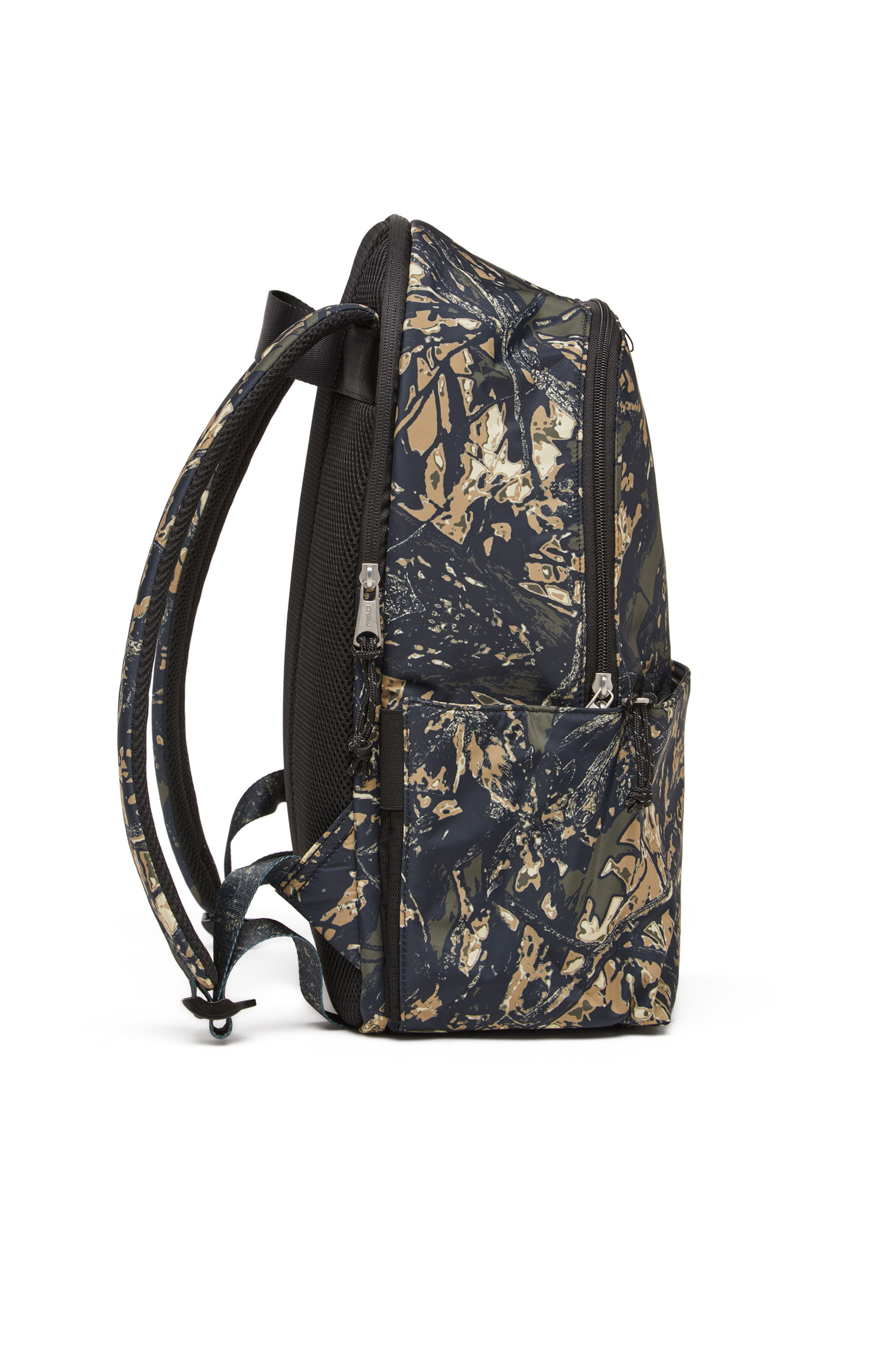 Diesel - D-PACK BACKPACK X, Male's D-Pack-Backpack in camo-print fabric in ミリタリーグリーン - 3