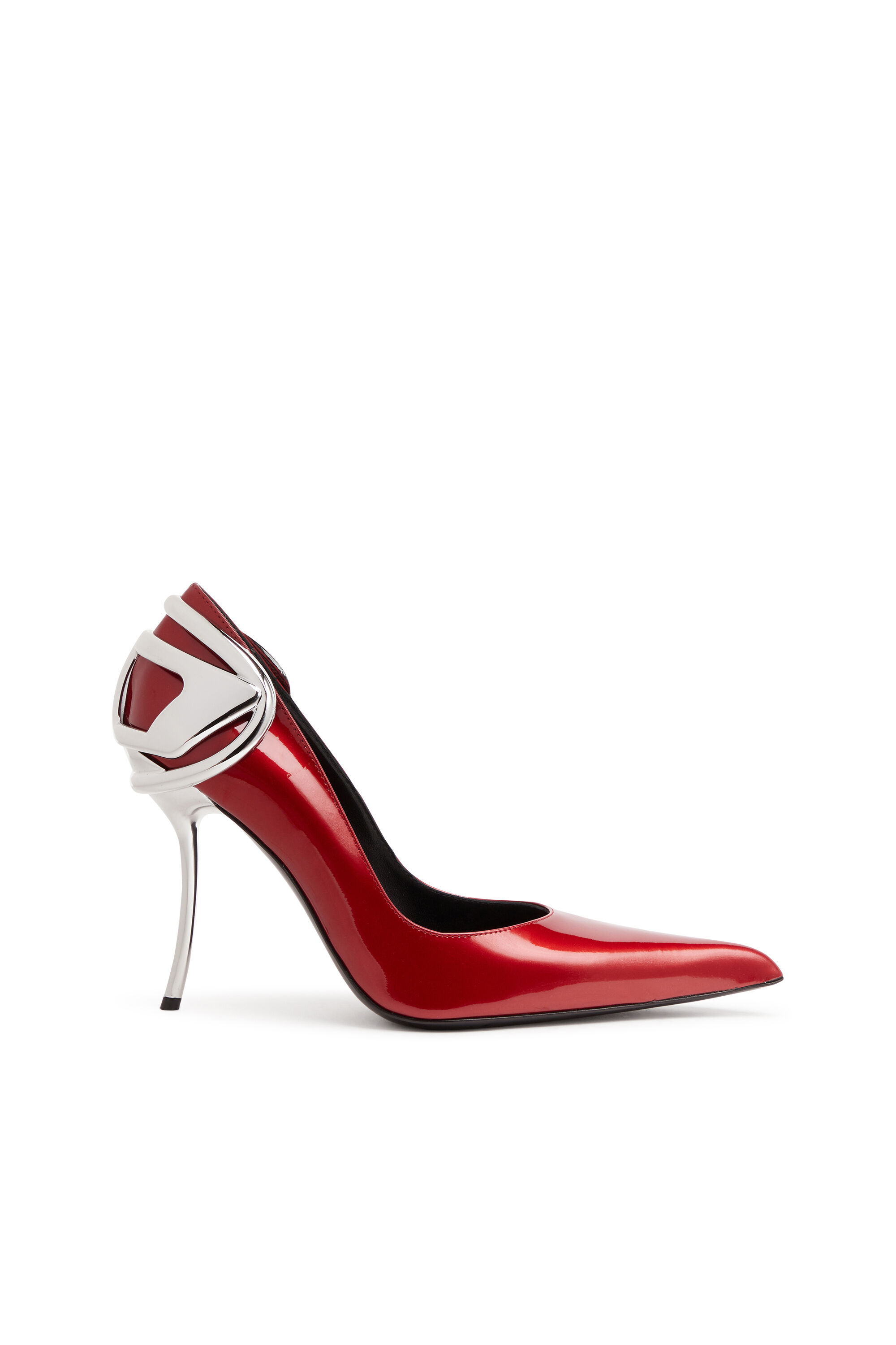 Diesel - D-TEN&HALF P, Female's D-Ten&Half-Patent leather pumps with Oval D heel in レッド - 2