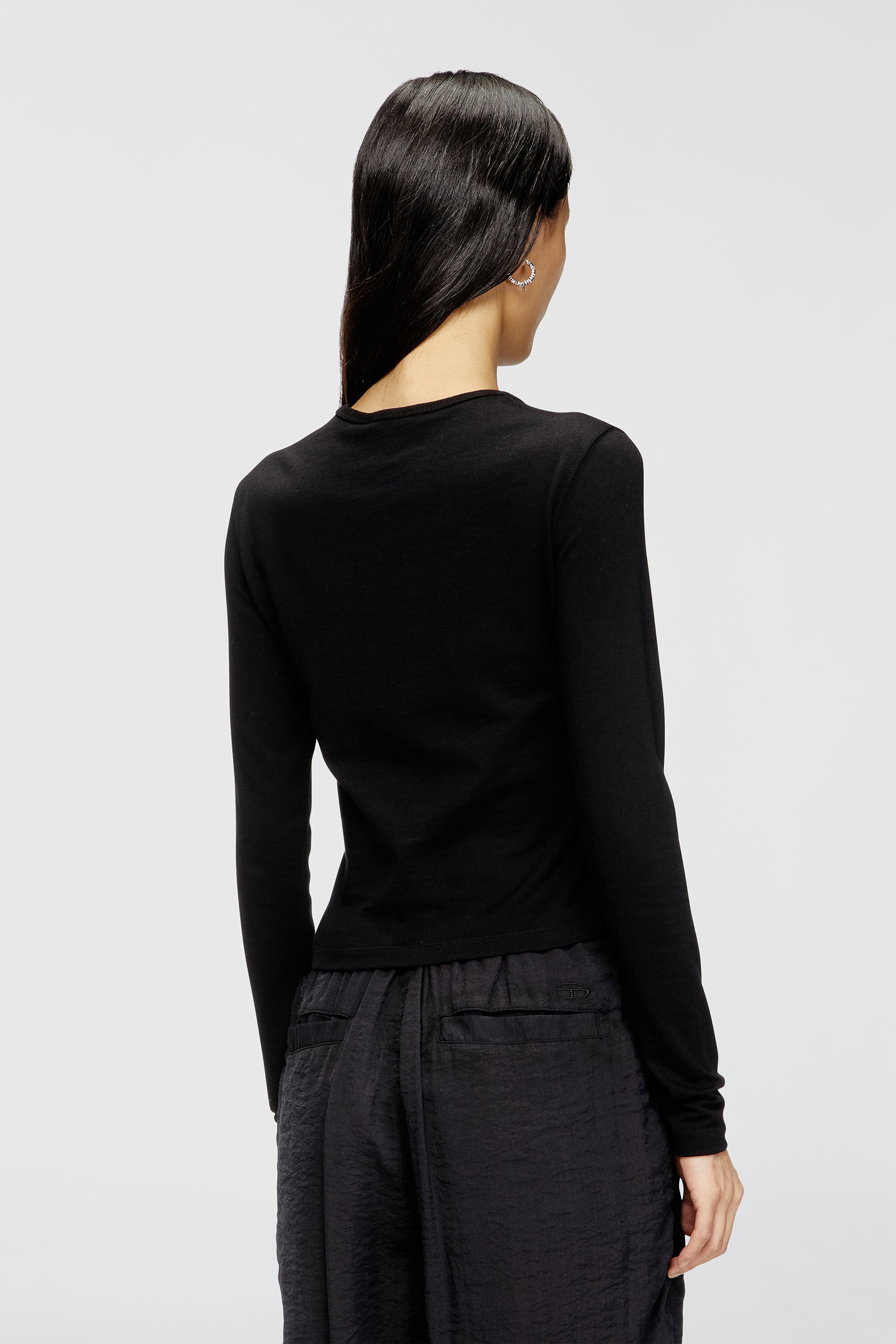 T-UNCUTIE-LONG-LS-OD 長袖Tシャツ｜ブラック｜ウィメンズ｜DIESEL