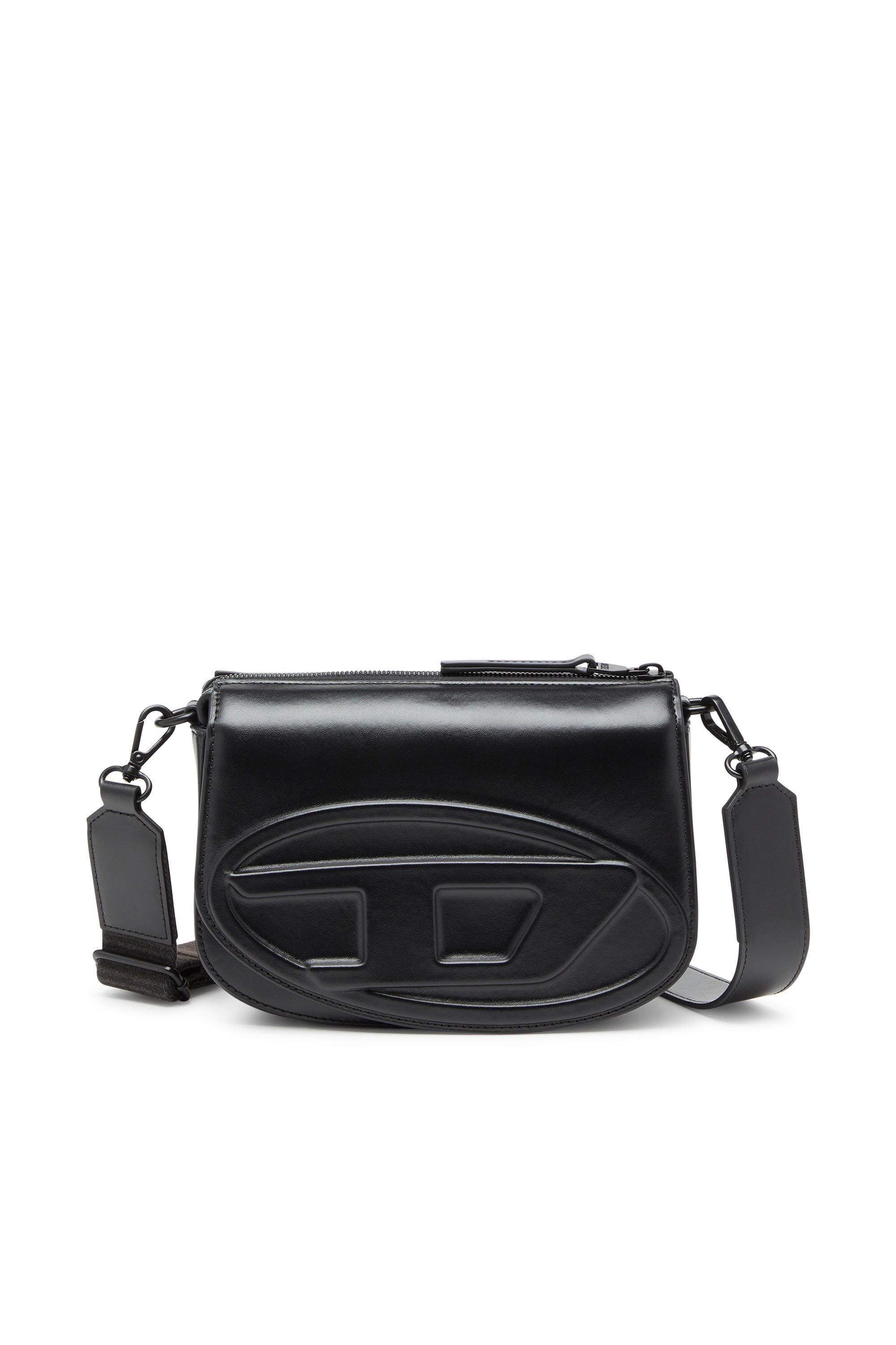 Diesel - 1DR CAMERA BAG, Unisex's 1DR-Camera bag in premium leather in ブラック - 2