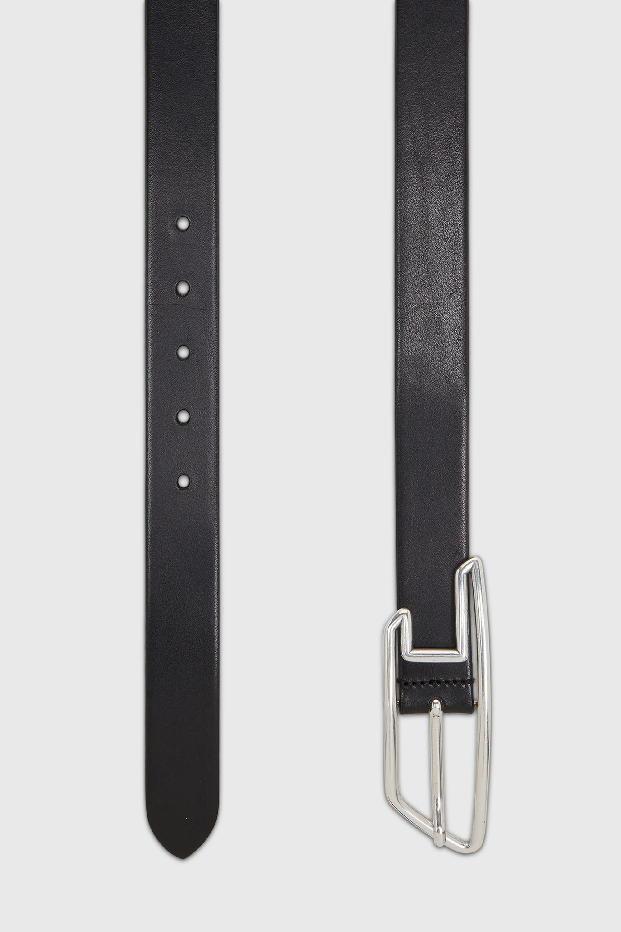 B-D LINE 30 3cm leather belt with D-logo buckle｜ブラック