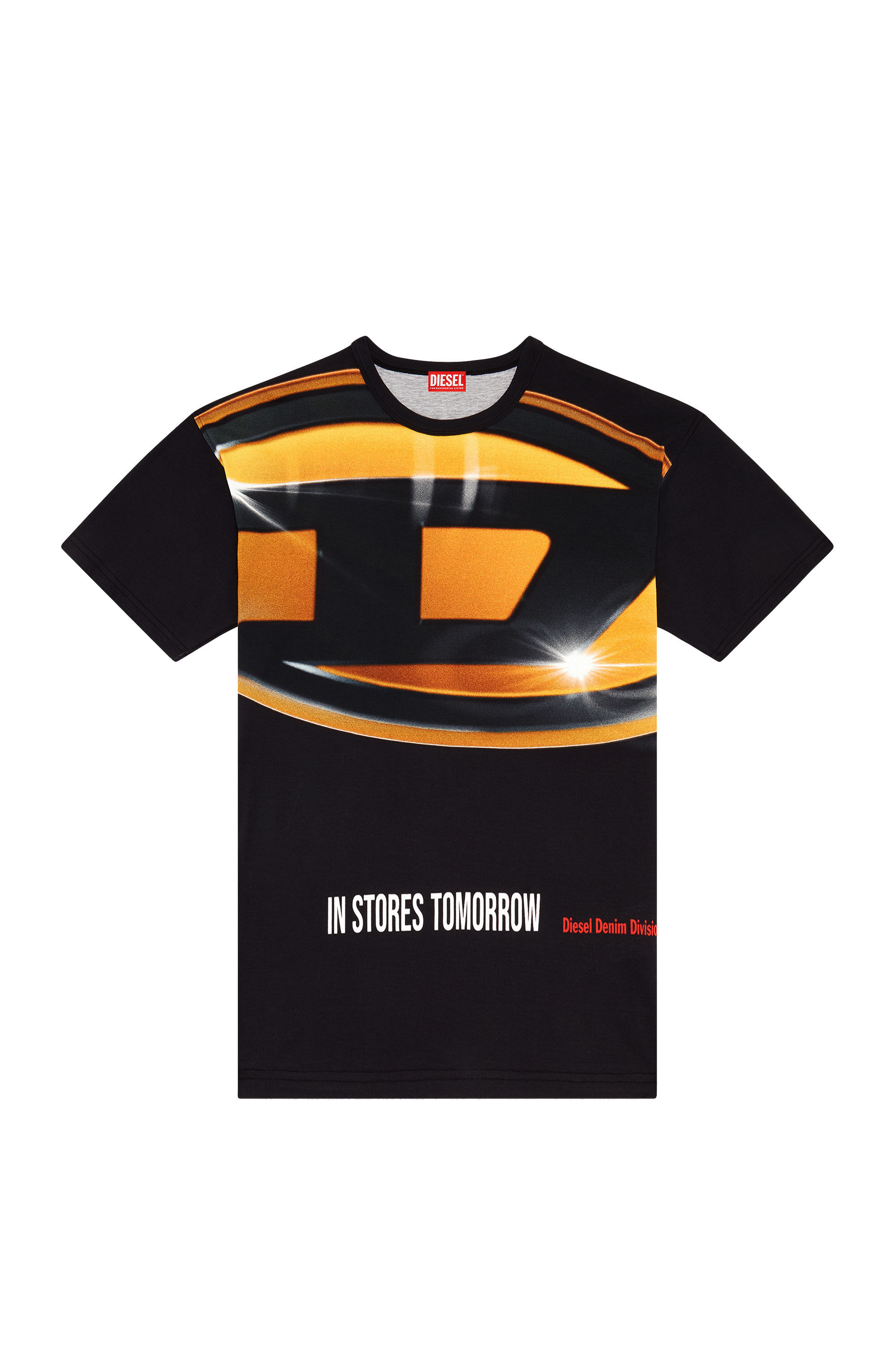 Diesel メンズ Tシャツ T-BOXT-P1 ヘビー ウェイト オーバーサイズ グラフィック Tシャツ ブラック｜ディーゼル（DIESEL ）公式オンラインストア