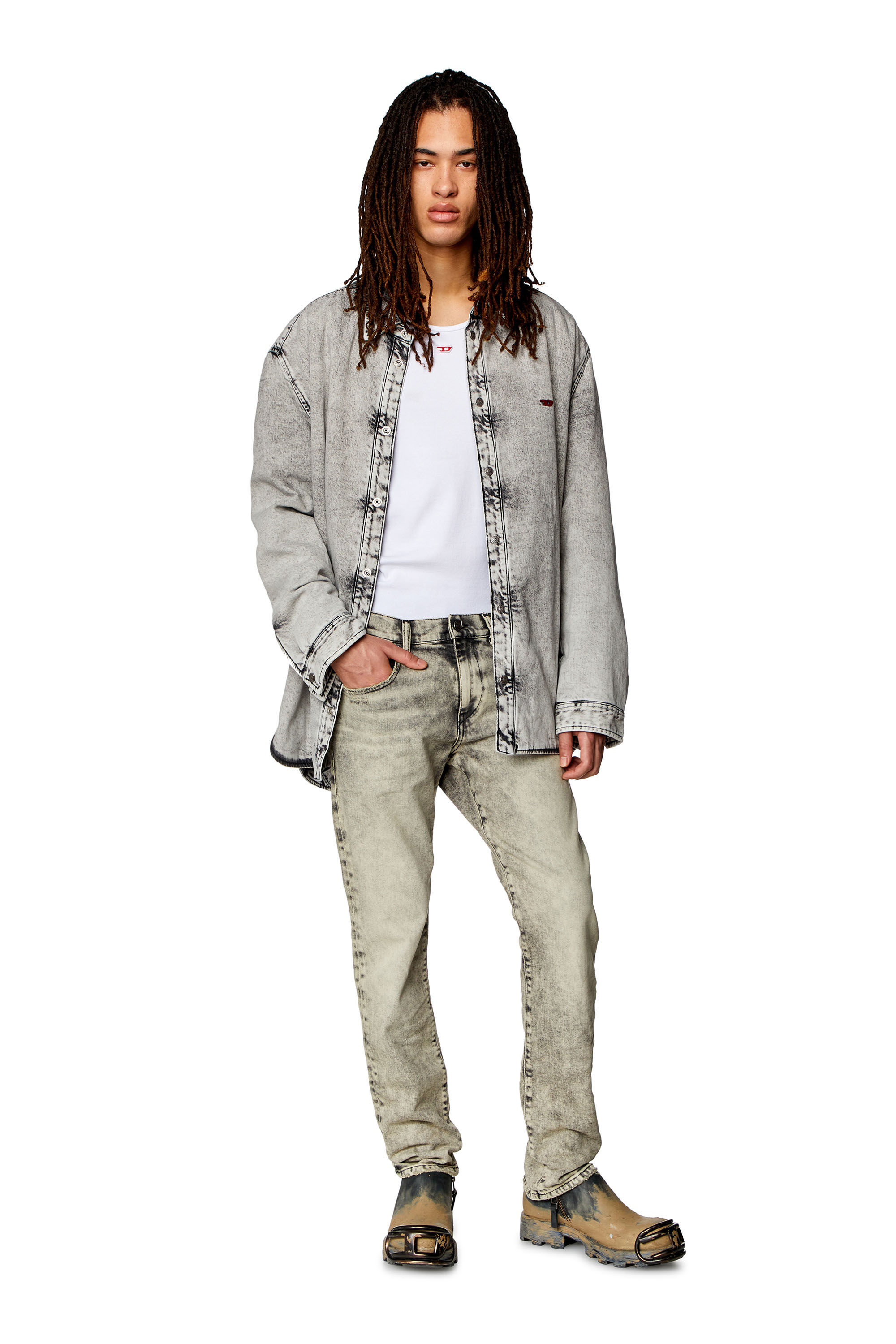 Diesel - Male's Slim Jeans 2019 D-Strukt 09H56, グレー - 1