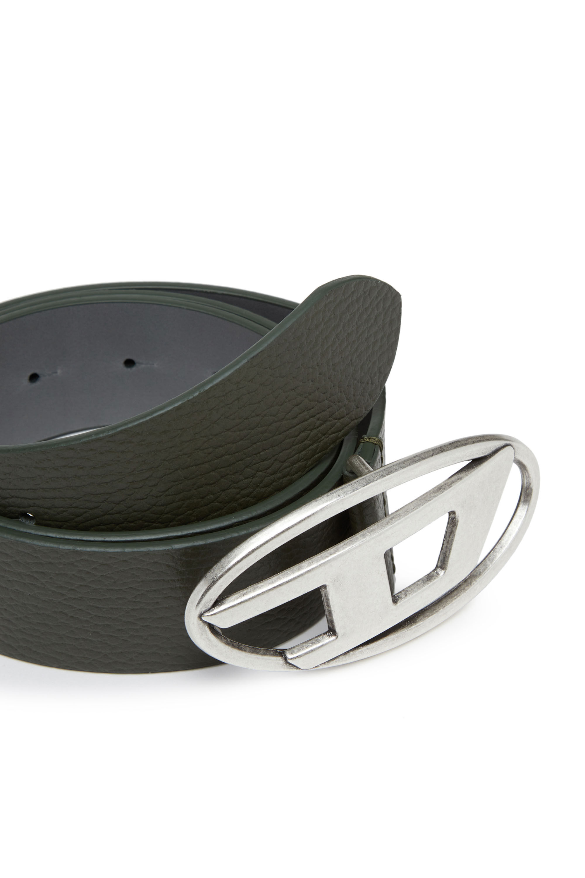 Diesel - B-1DR REV, Male's カウレザーリバーシブルベルト in ミリタリーグリーン - 3