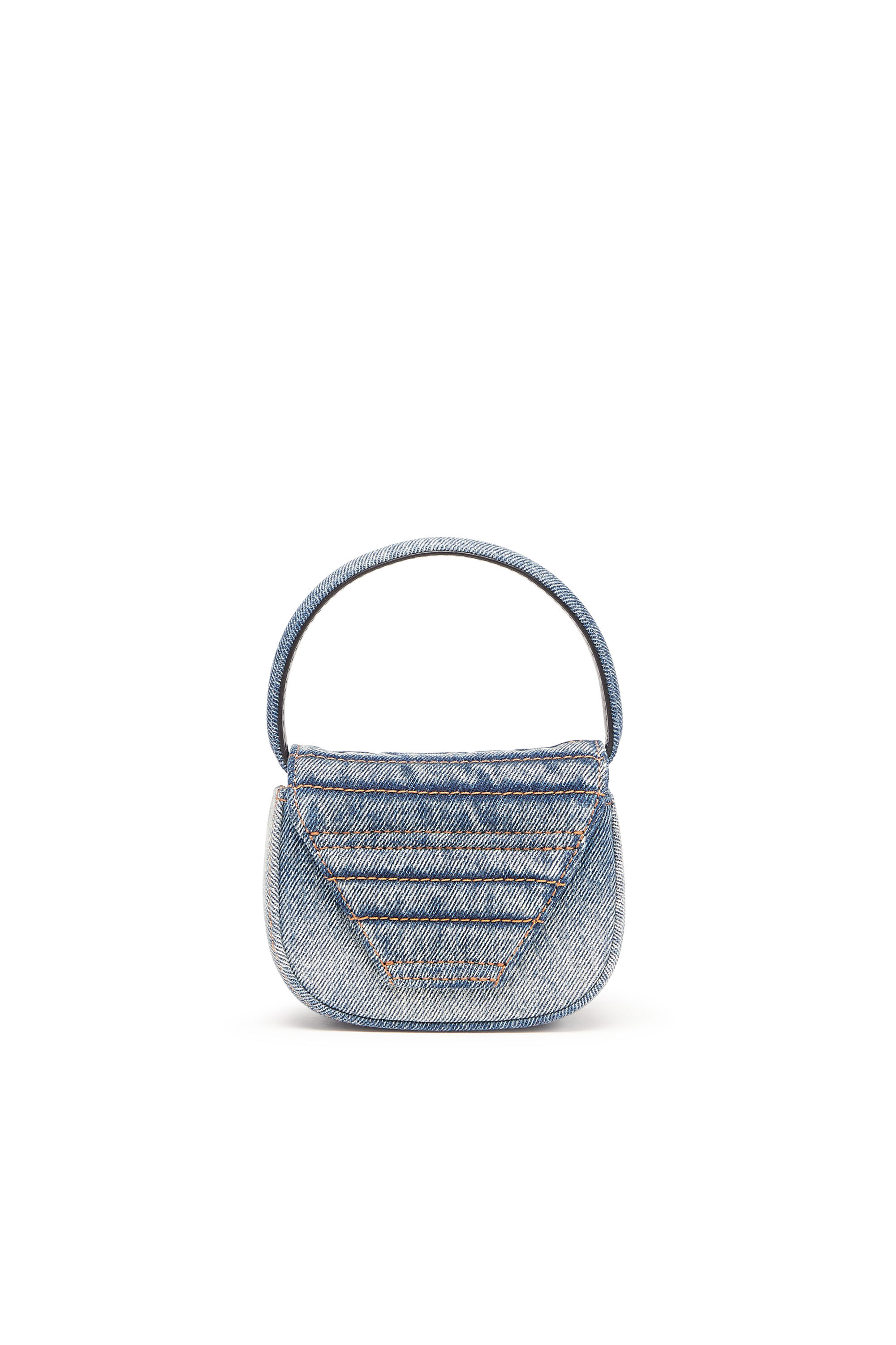 Diesel - 1DR XS, Female's デニムショルダーバッグXS in ブルー/ホワイト - 3
