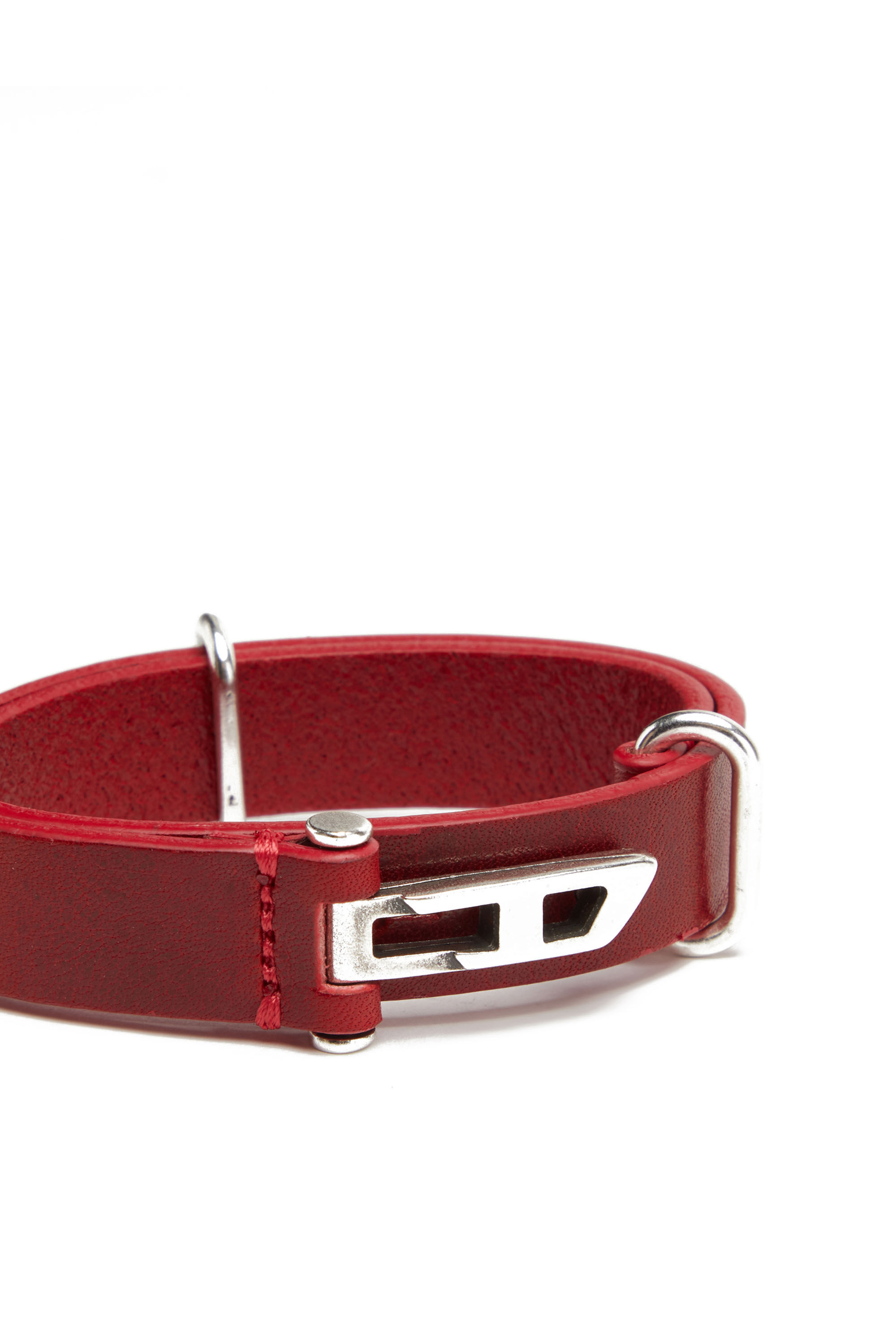 Diesel - A-ARON, Unisex's ユニセックス カウレザー ブレスレット in レッド - 3