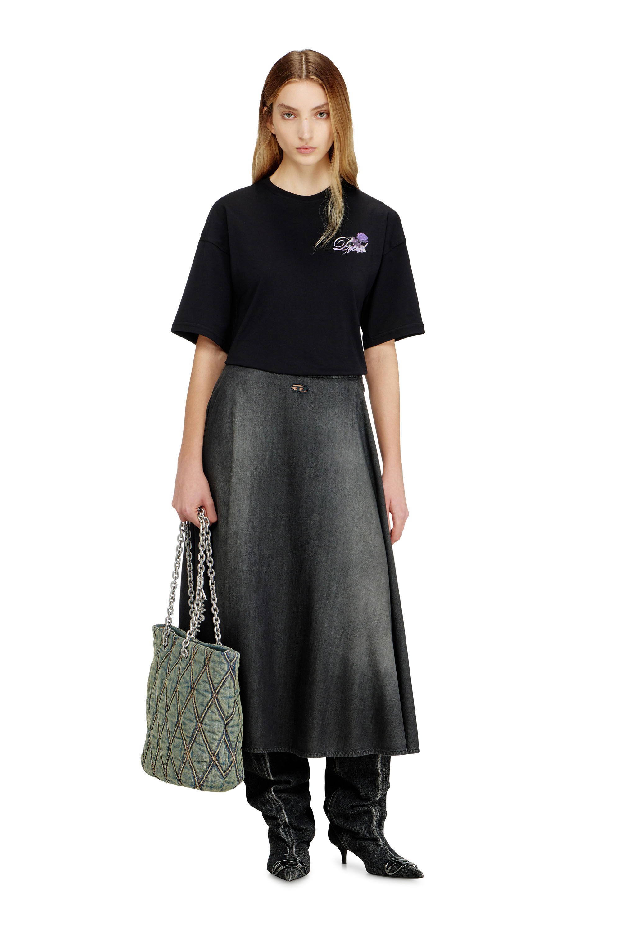 Diesel - CHARM-D SHOPPER M, Female's ショッパーバッグ M in ダークブルー - 1