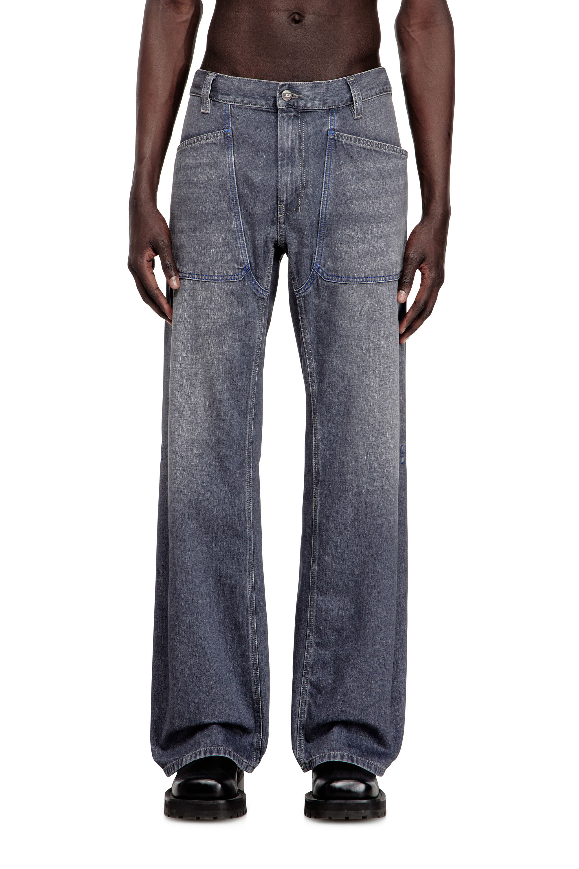 Diesel - Male's Relaxed Jeans D-Zeta 09N83, グレー - 3