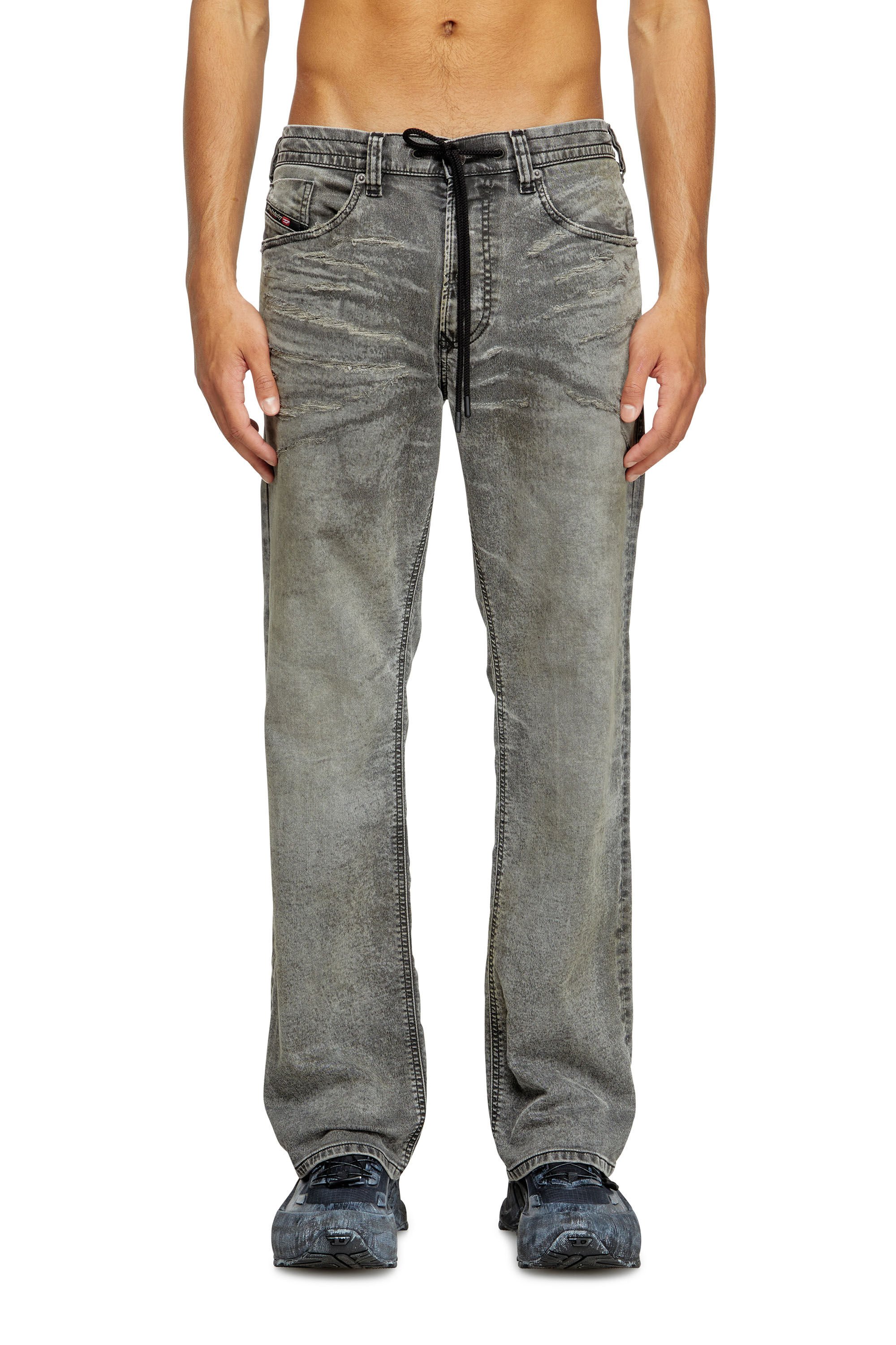 Diesel - Male's Relaxed 2080 D-Reel Joggjeans® 09M35, ブラック/ダークグレー - 3