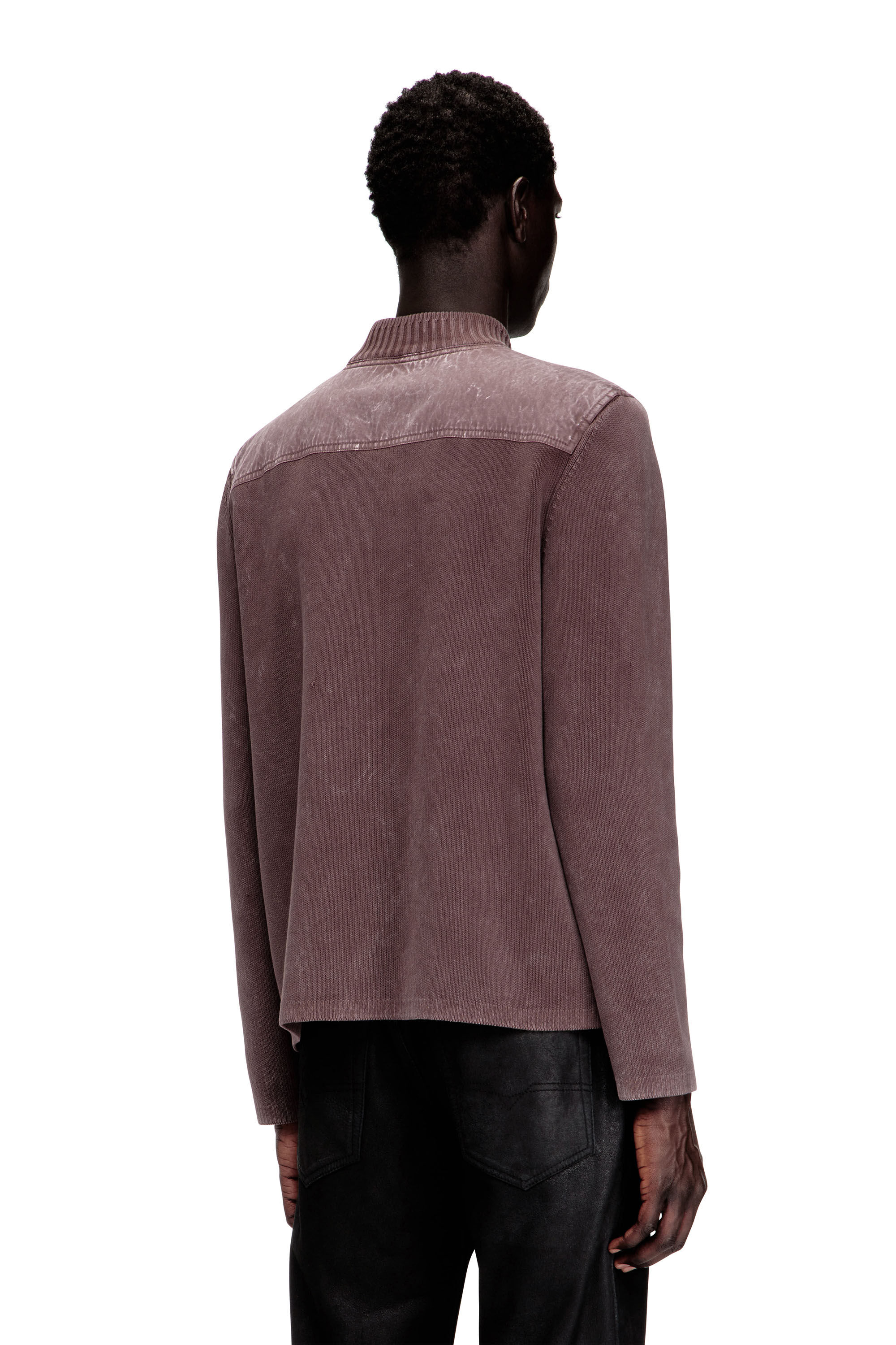 Diesel - K-GEROME, Male's ジップアップニット in ブラウン - 4