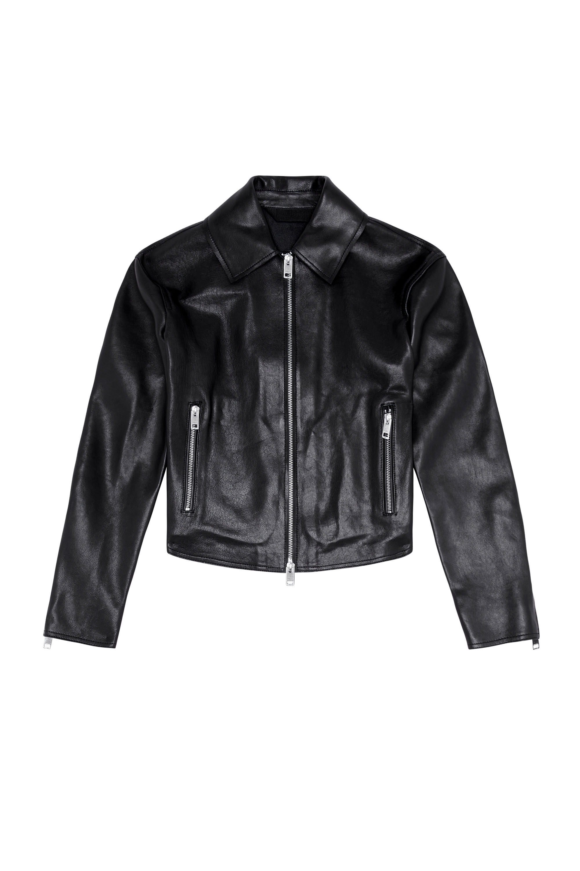 Diesel - L-MELIA-NW, Female's レザー ジャケット in ブラック - 2