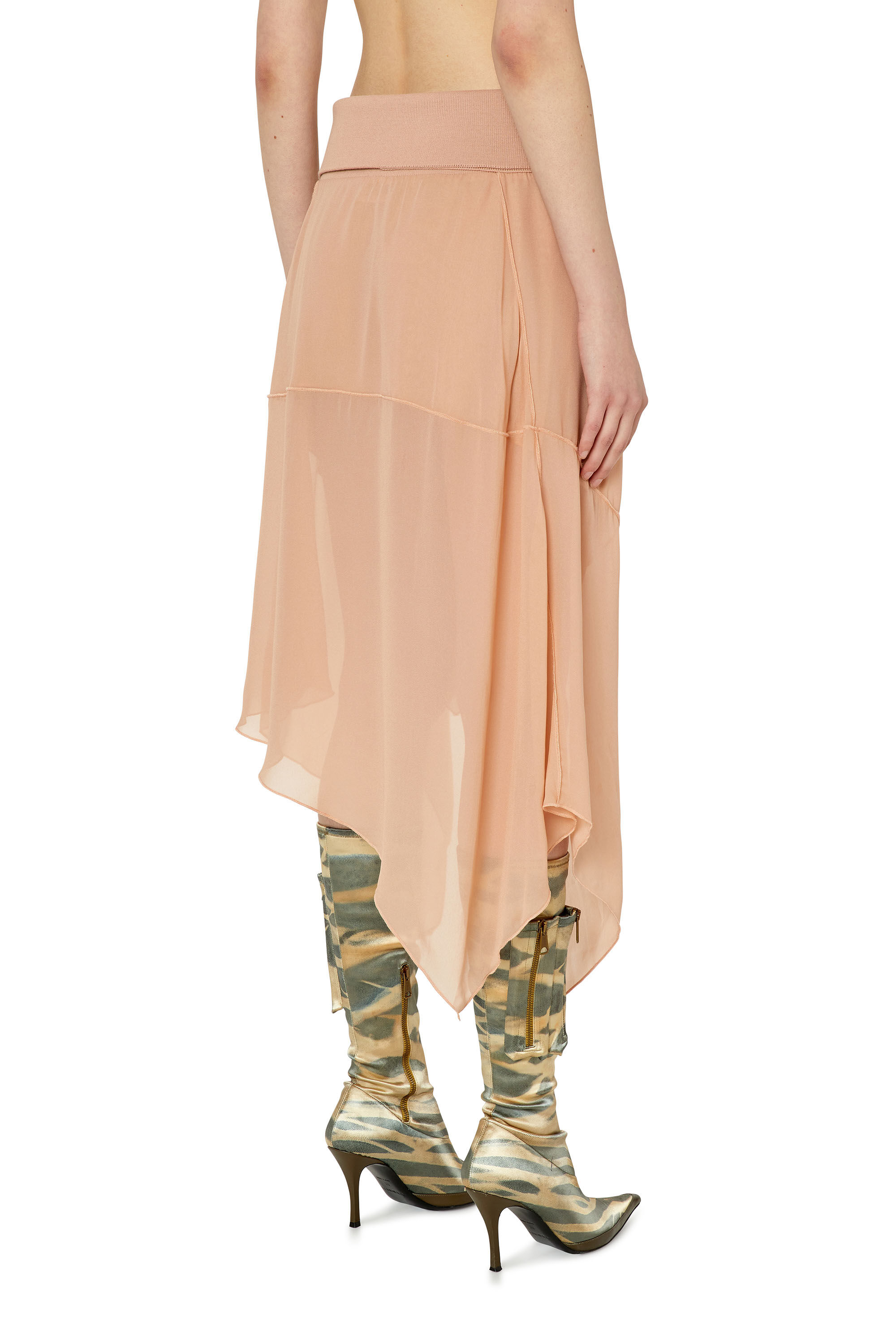 Diesel - O-ROL, Female's ロングスカート アシンメトリー in フェースパウダー - 5
