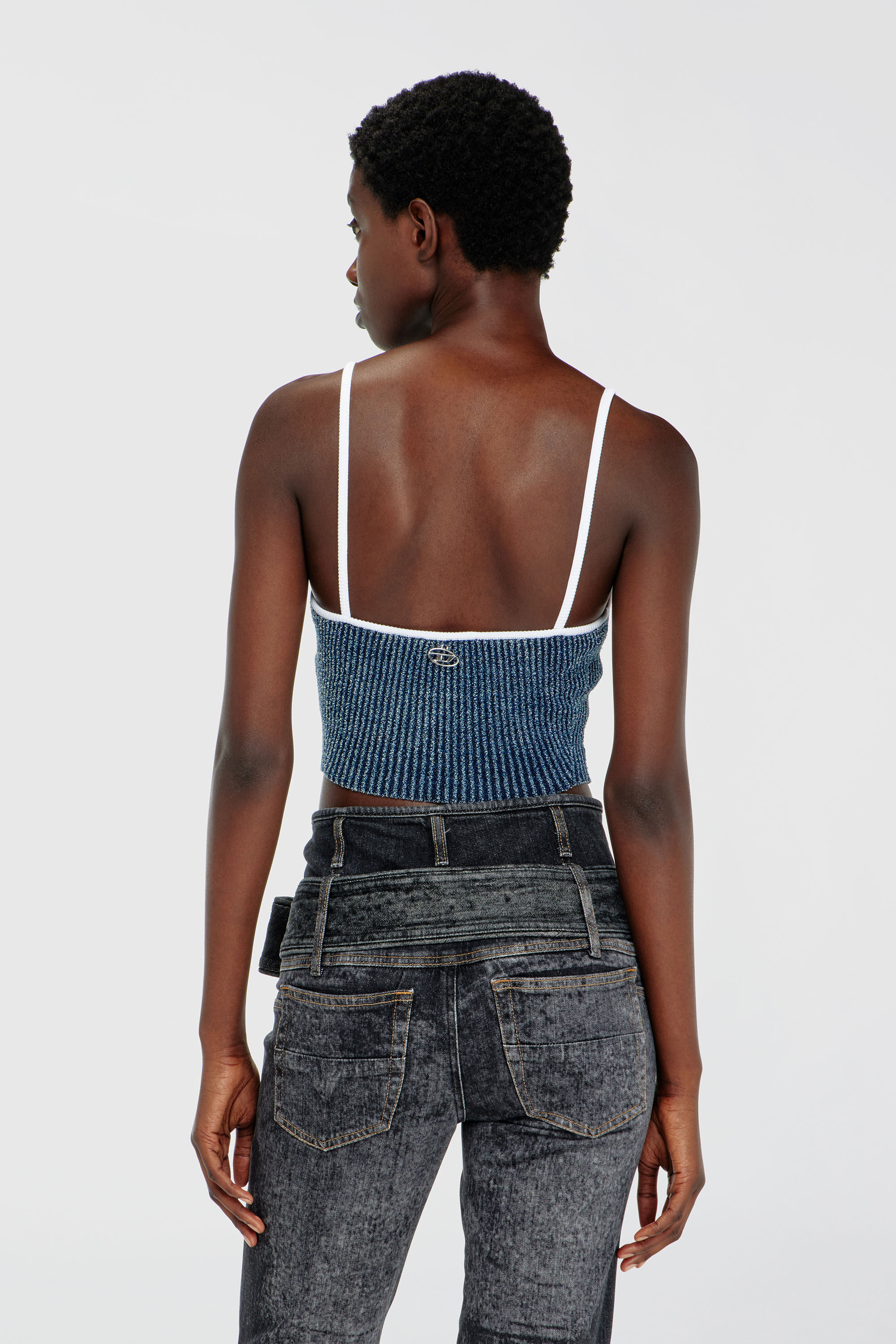 Diesel - M-ESTERE, Female's キャミソールトップ in ブルー/ホワイト - 4
