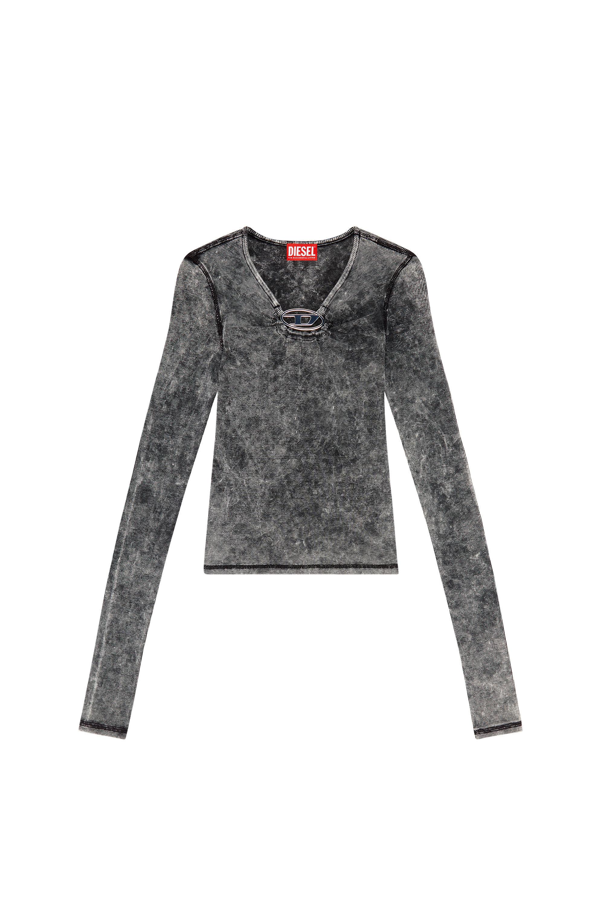 Diesel - T-RESPEC-LS, Female's トップス in ダークグレー - 2