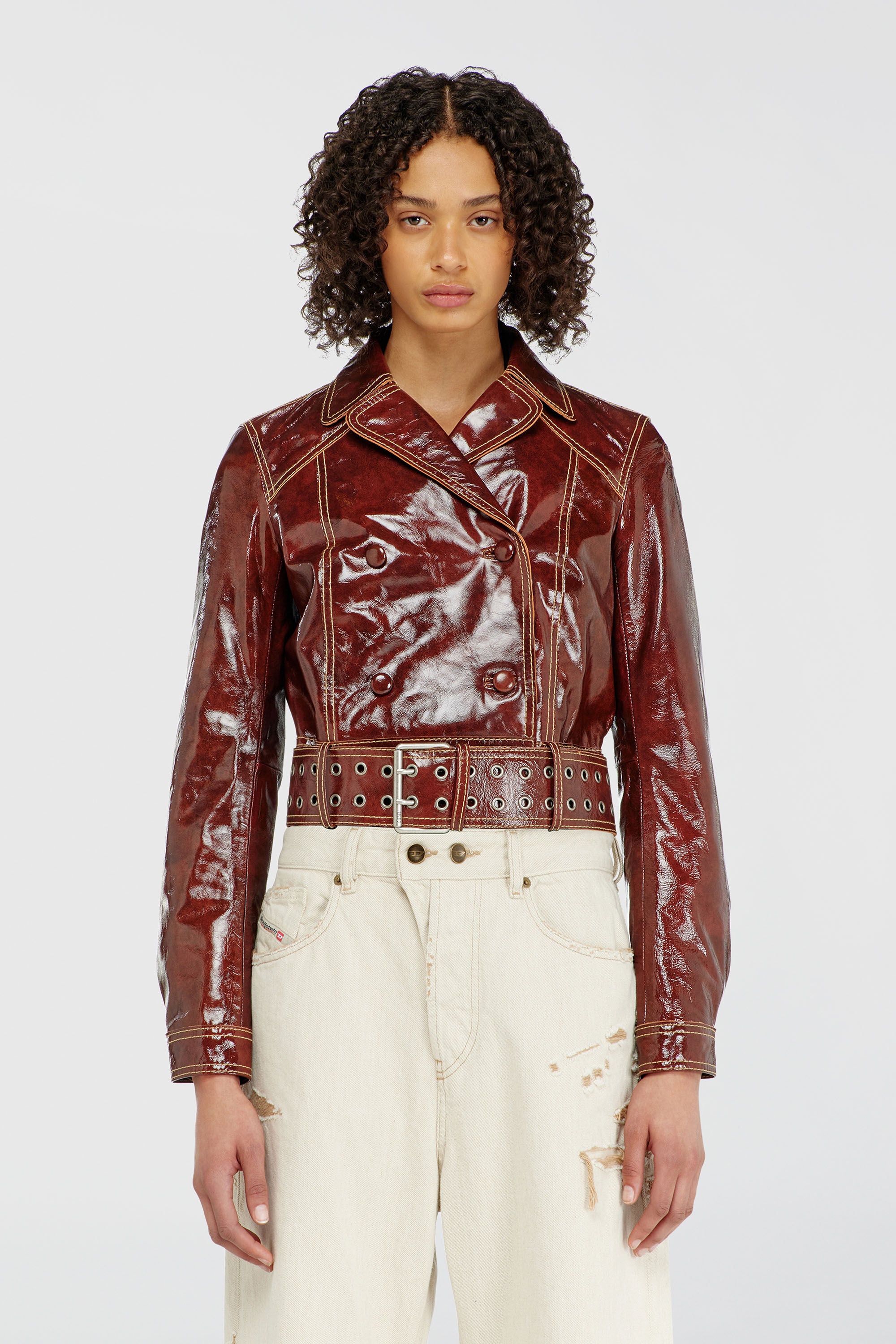 Diesel - L-EGEND, Female's レザージャケット in ブラウン - 6