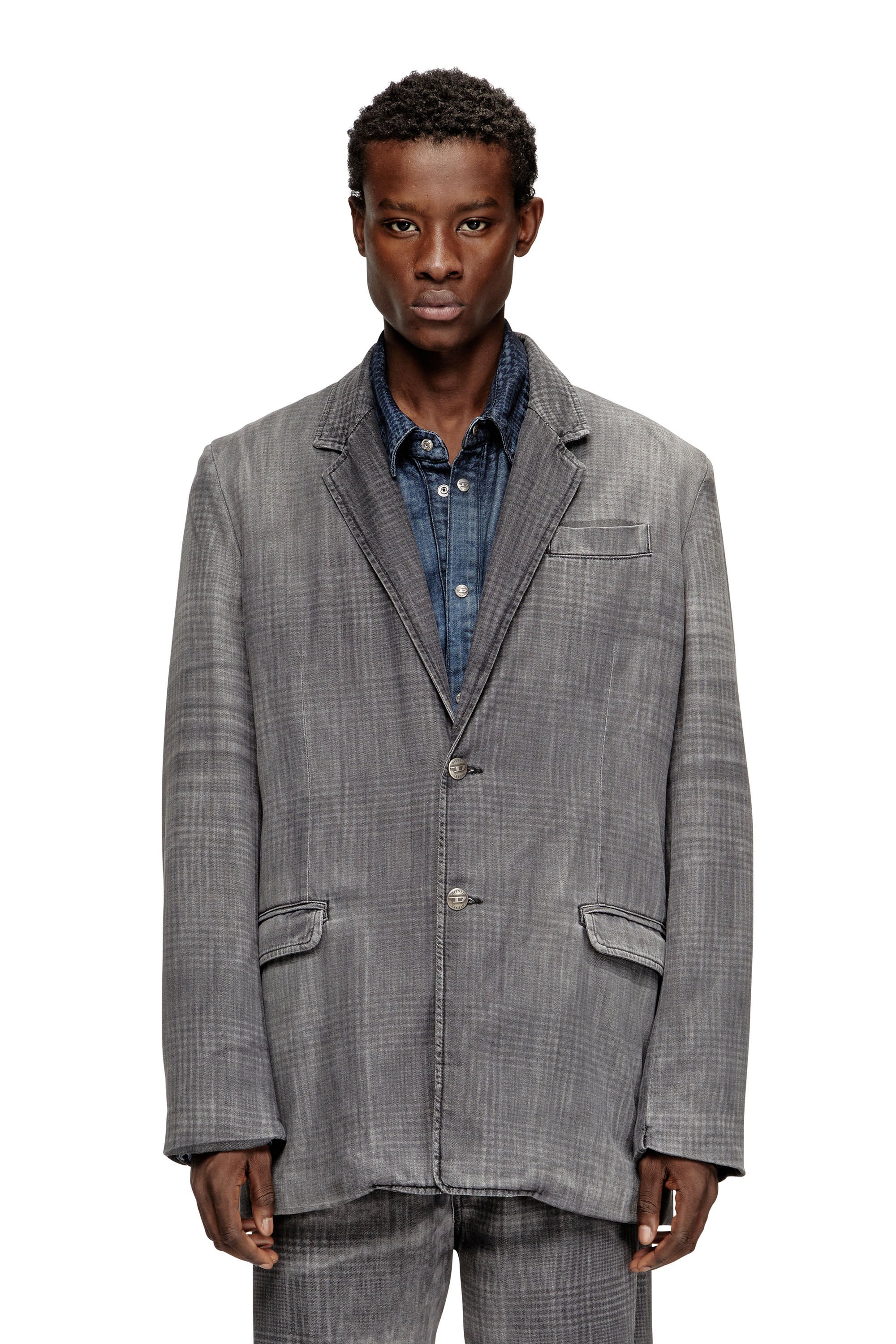 Diesel - D-REGER-S1, Unisex's デニムジャケット in グレー - 3