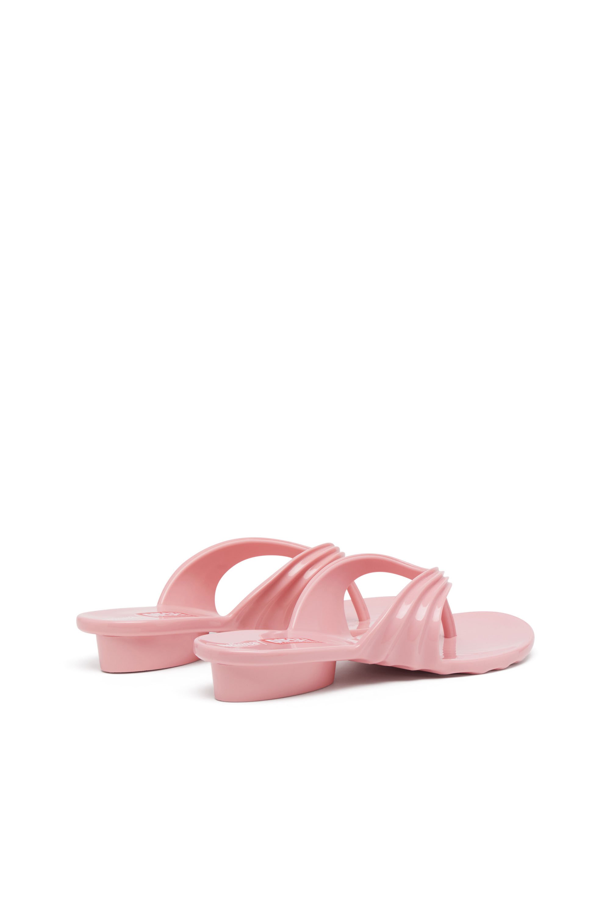 Diesel - MELISSA QUANTUM THONG, Female's Sculptural flip-flops in Melflex® in ピンク / ホワイト - 4